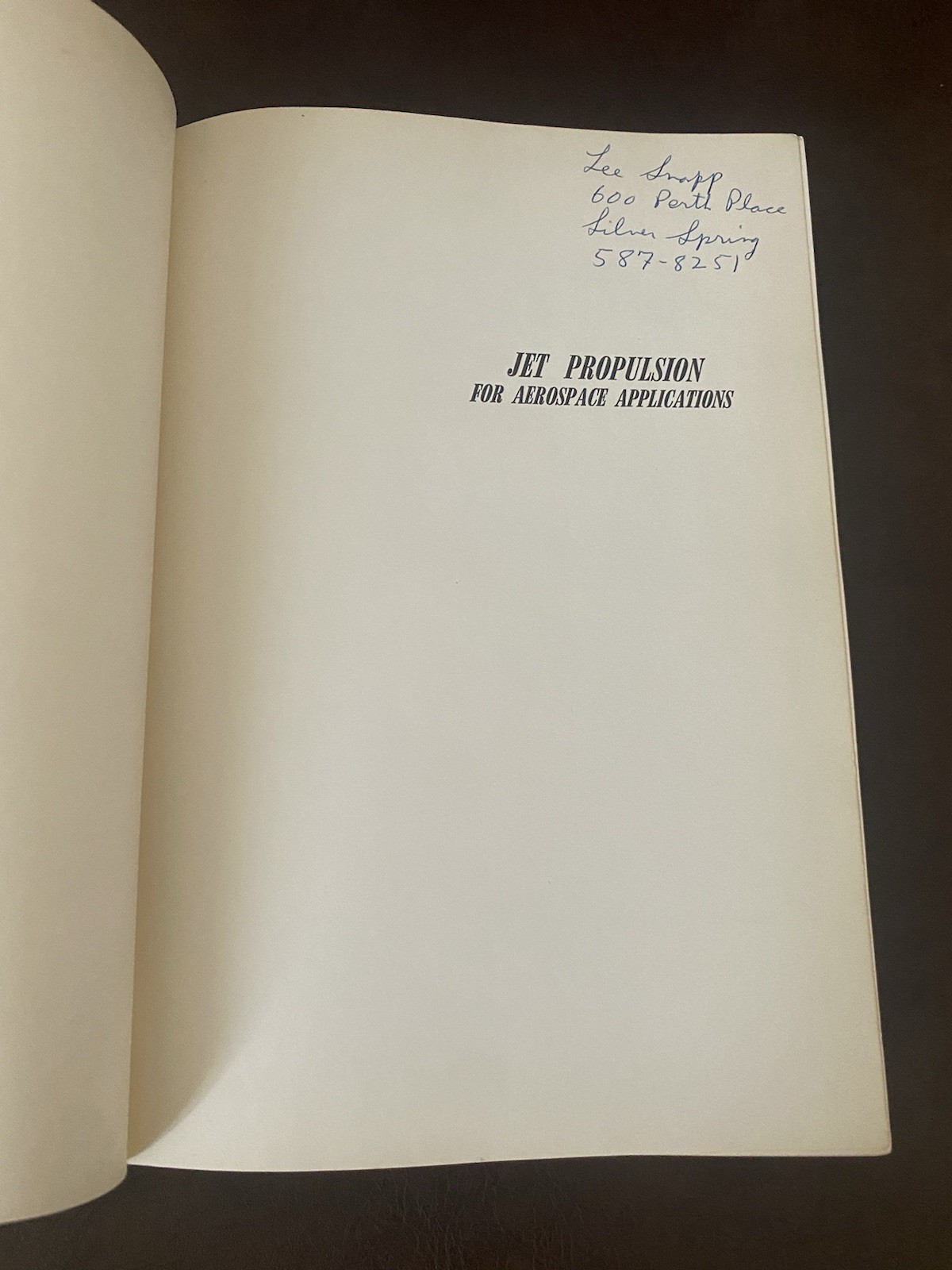 Jet Propulsion for Aerospace Applications Walter J. Hesse/Nicholas V.S. Mumford