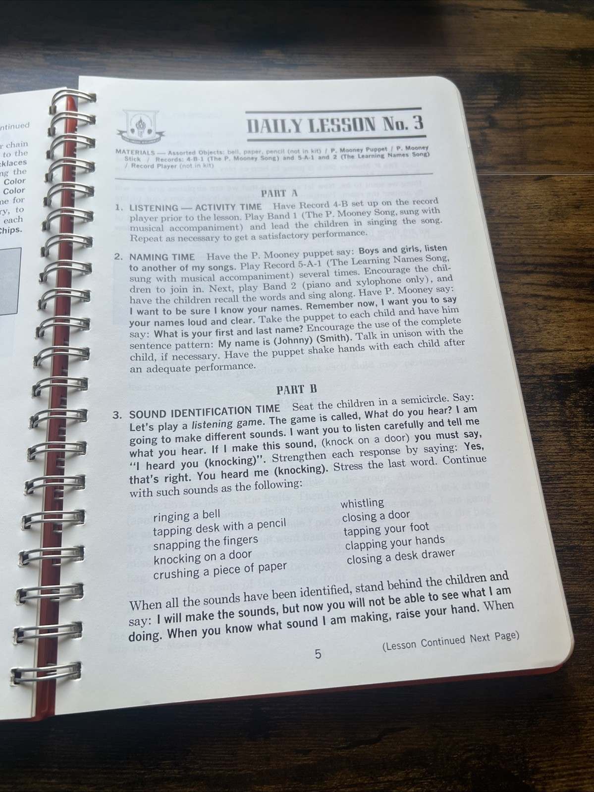 Peabody Language Development Manual – Kindergarten 3-5 Years Level P Lessons S4