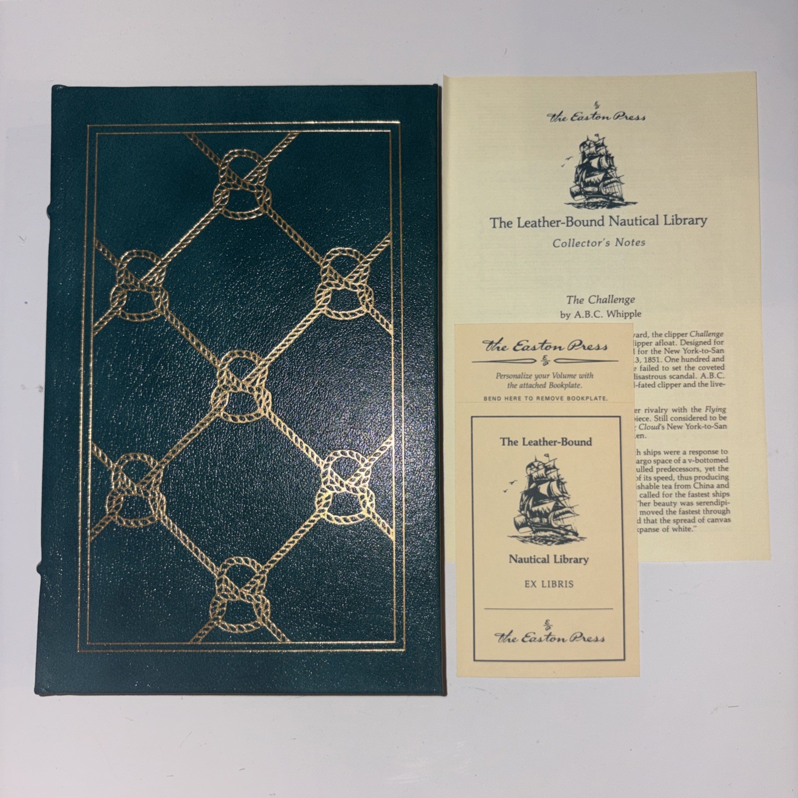 The Challenge by ABC Whipple Vintage Easton Press Nautical Library 1989 Leather