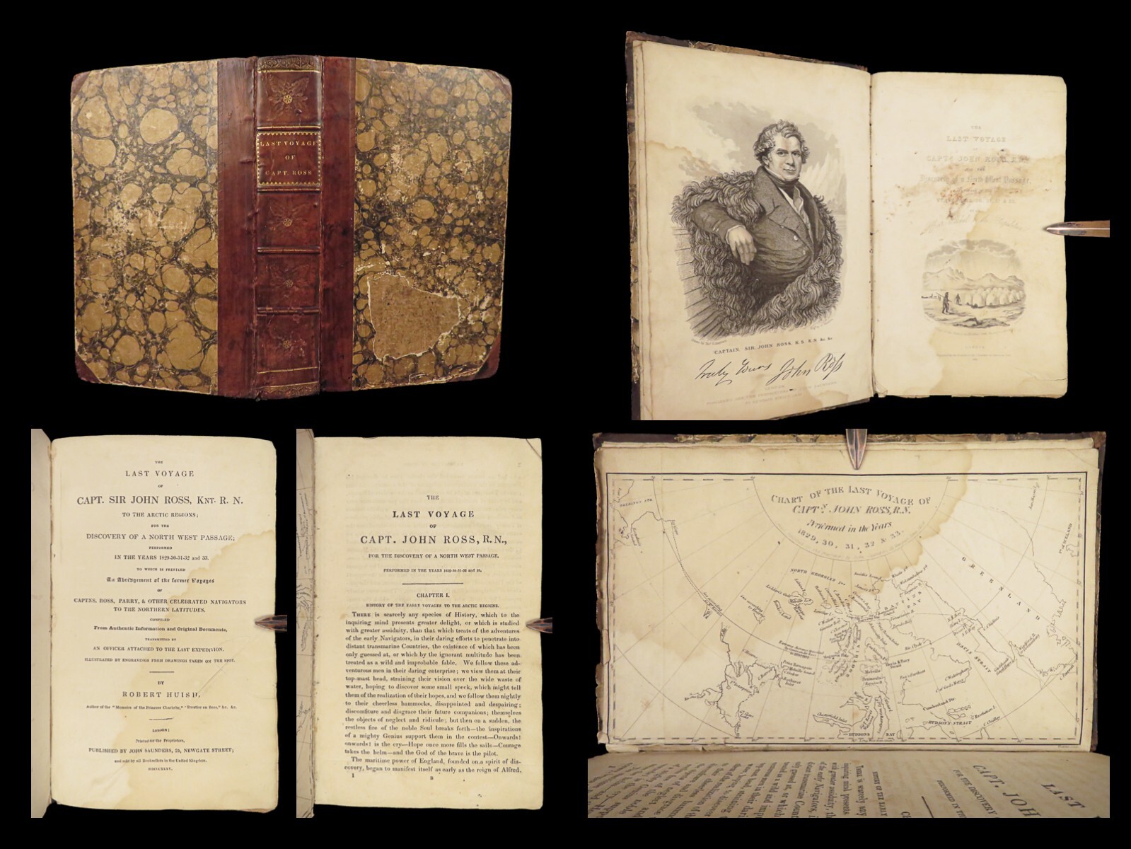 1835 ARCTIC John Ross Narrative Last Voyage Inuit Eskimos Illustrated Huish MAP
