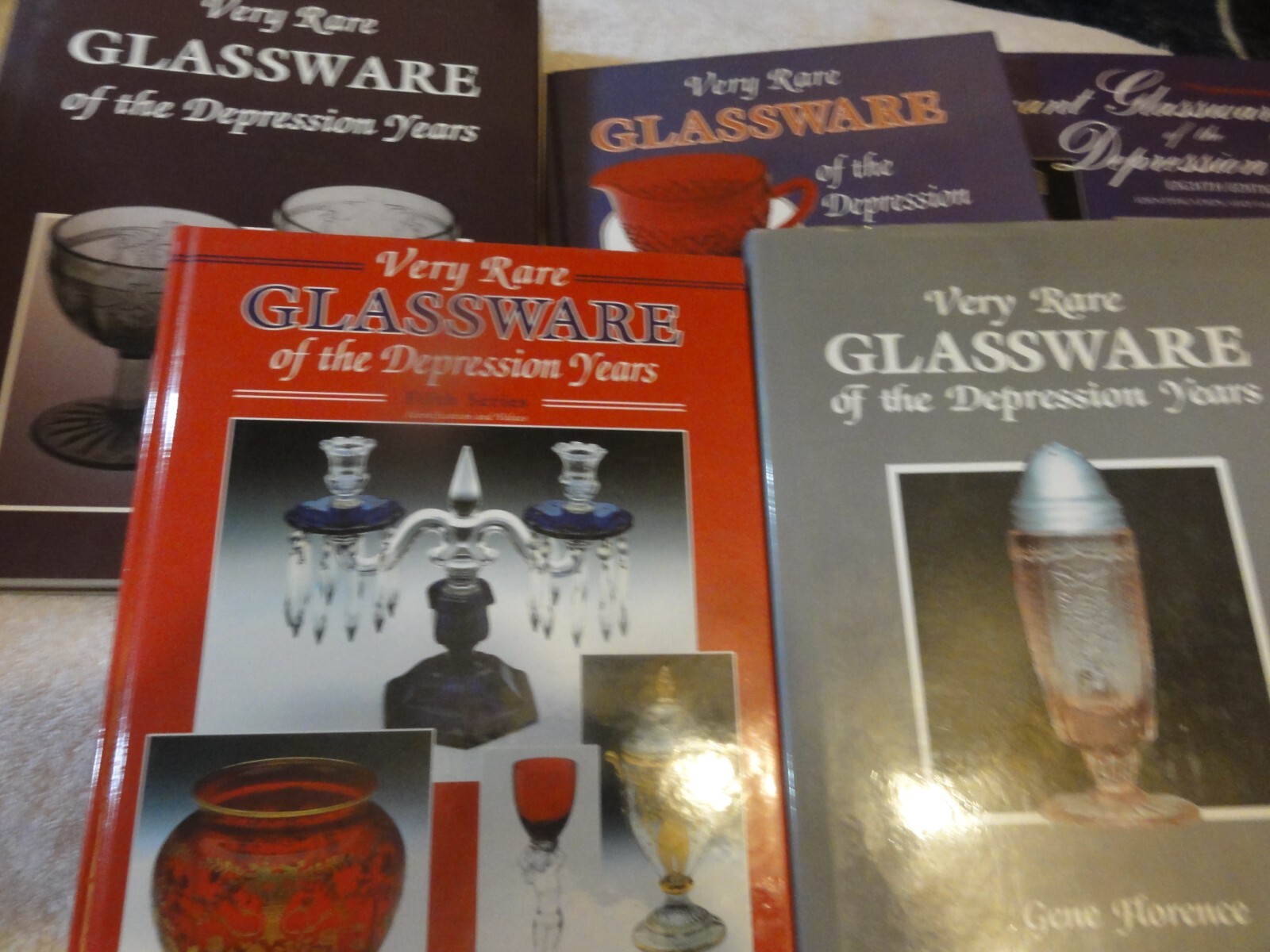 Lot 5 SIGNED Gene Florence Books: Very rare Elegant Glassware Depression Years