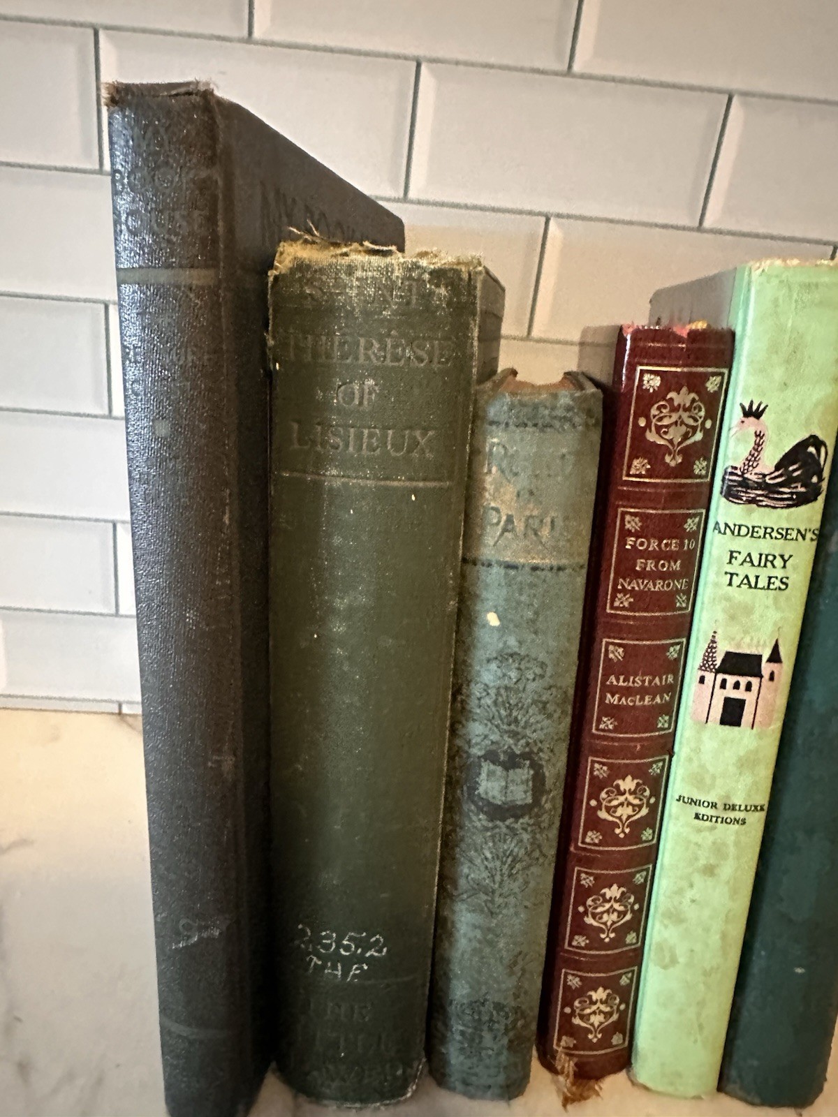 Antique Vintage Hardcover Books Lot of 6 Green/ RedShades Staging Decor