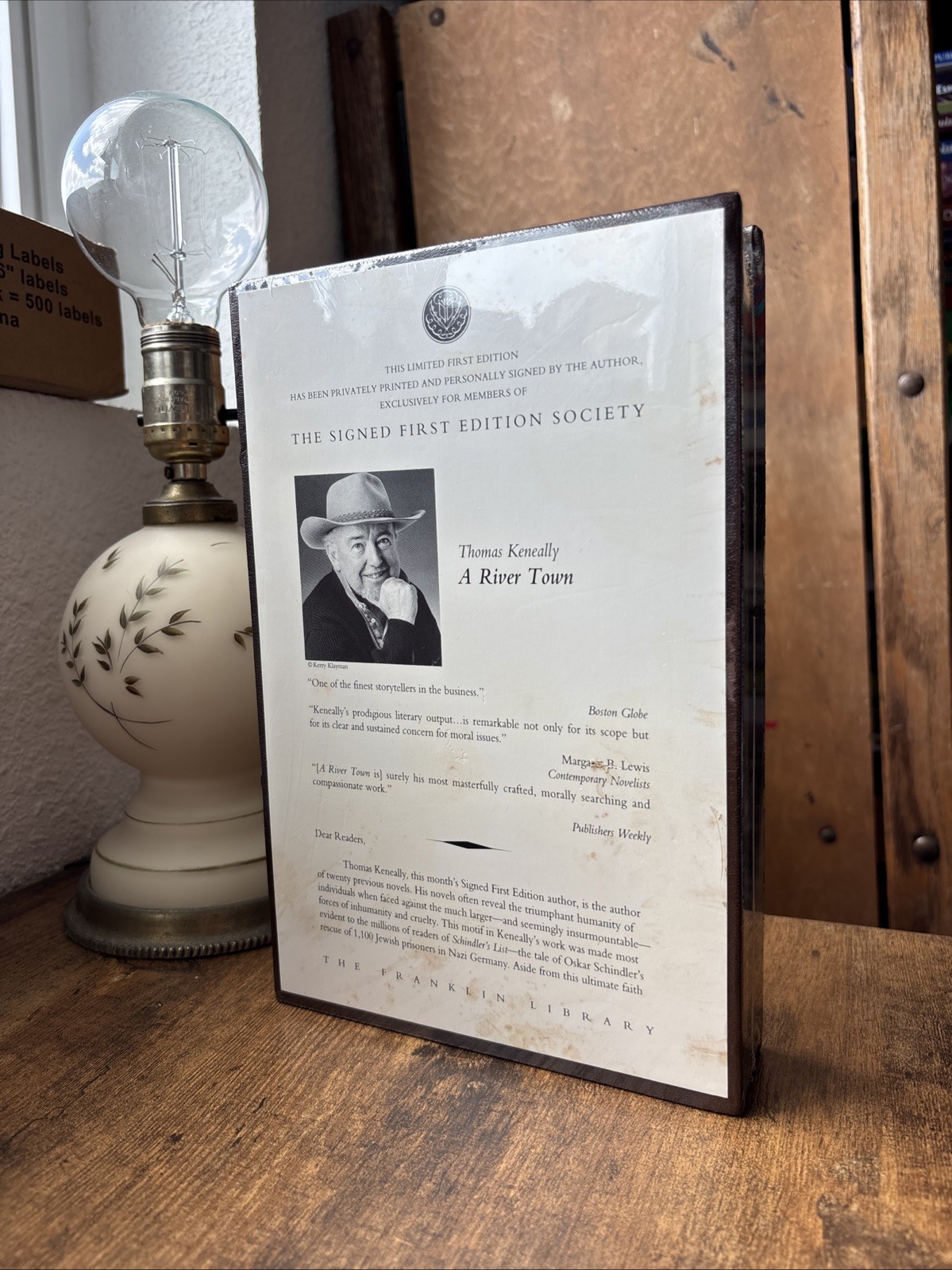 Franklin Library River Town – Thomas Keneally SIGNED 1st Edition