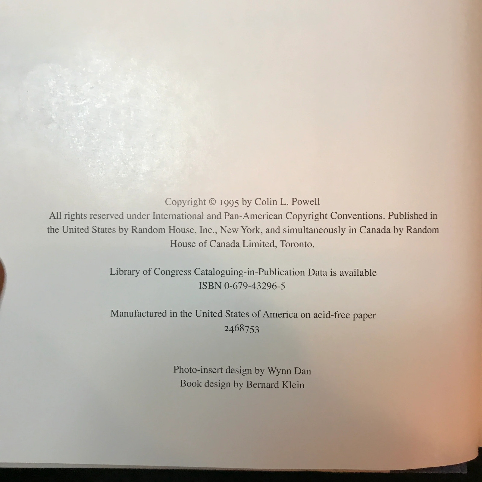 My American Journey – Colin Powell and Joseph E. Pearson – Signed – 1995