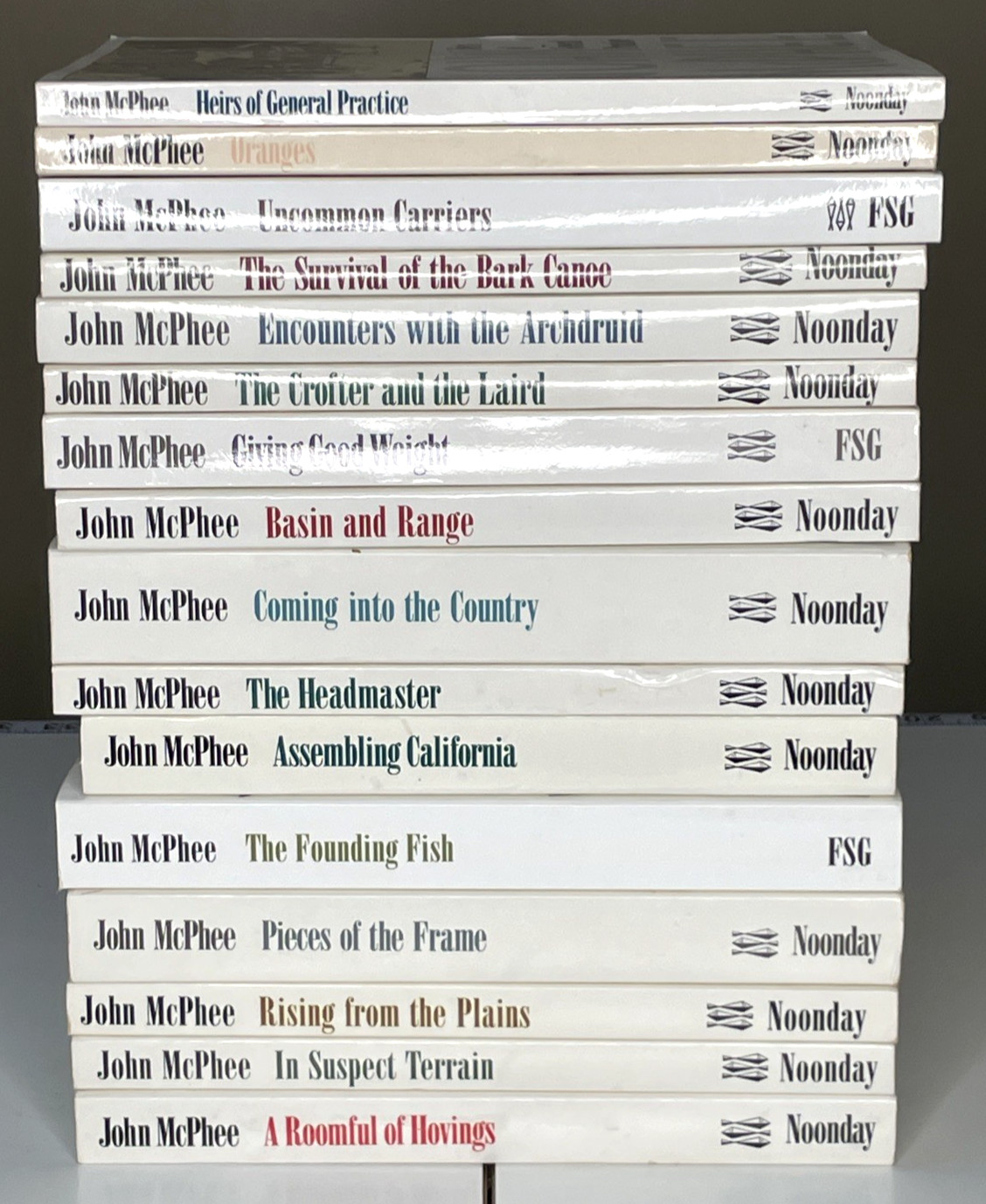 John McPhee Book Collection 1st Edition Paperback Irons Signed Misprint 18 Lot