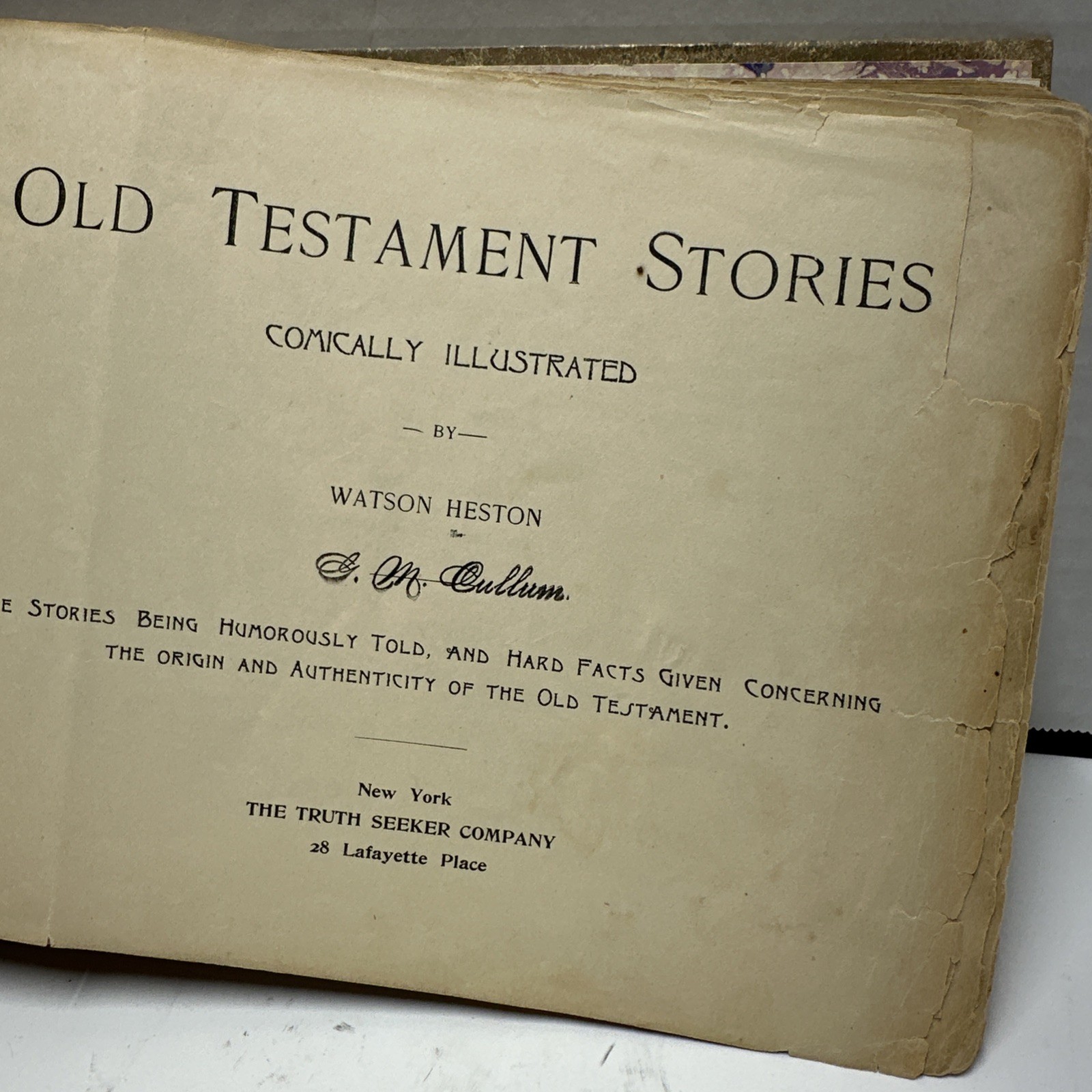 Old Testament Stories Comically Illustrated 1892 By Watson Heston