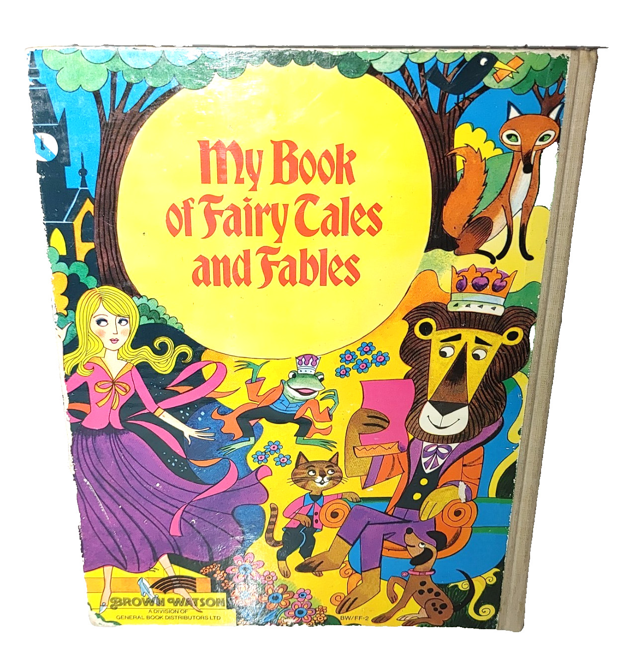 VTG My Book Of Fairy Tales And Fables HC Brown Watson Romania BW-FF2 Price Tag