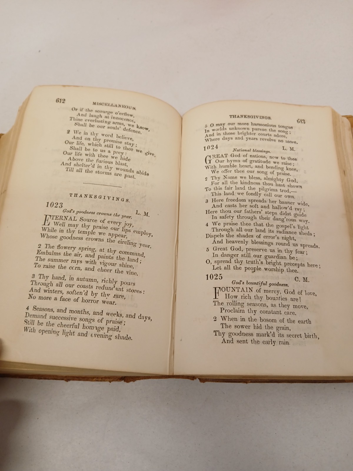 1849 Methodist Hymns Hymn Book Methodist Episcopal Church Leather AS IS