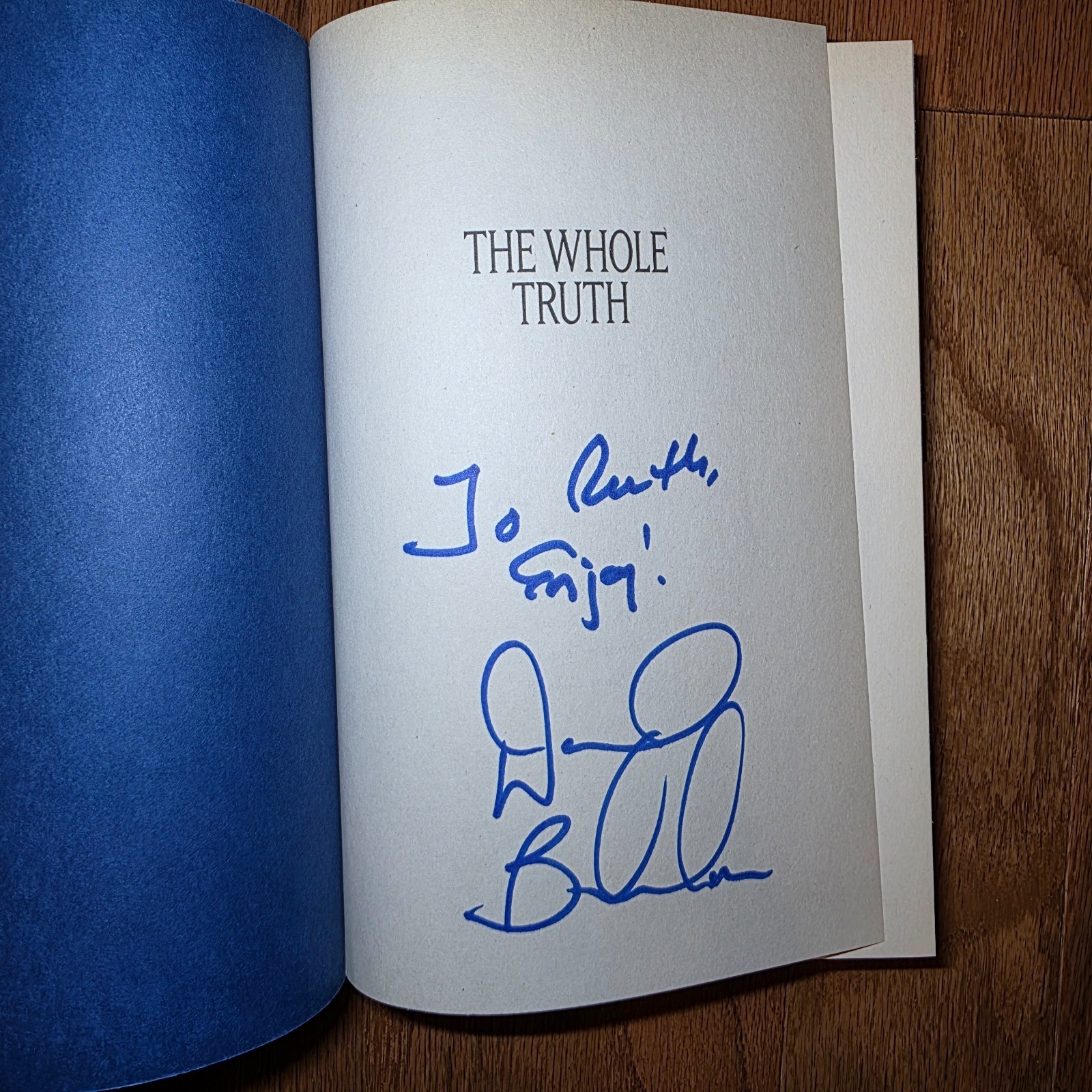 David Baldacci, Signed, The Whole Truth, First Edition, 1st Printing, Very Good