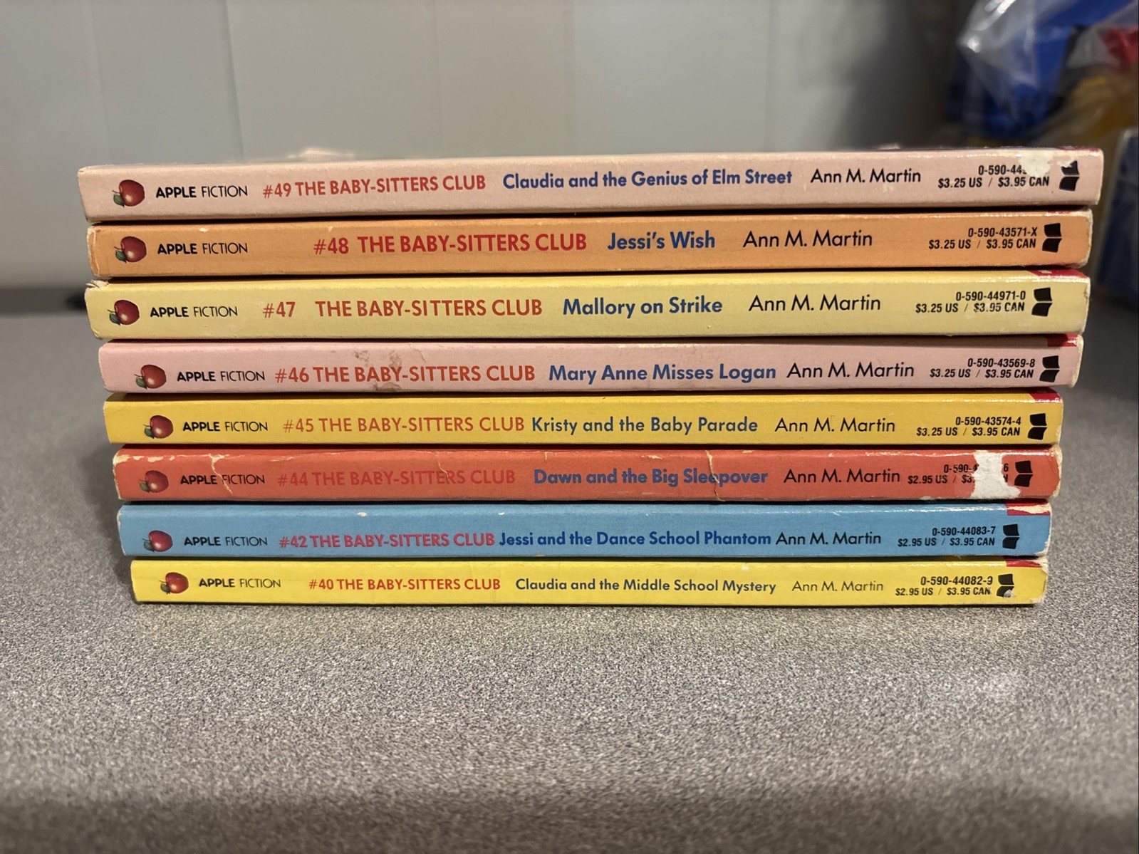 The Babysitters Club Lot (#40,#42,#44-49) Ann M. Martin Vintage Paperback Books