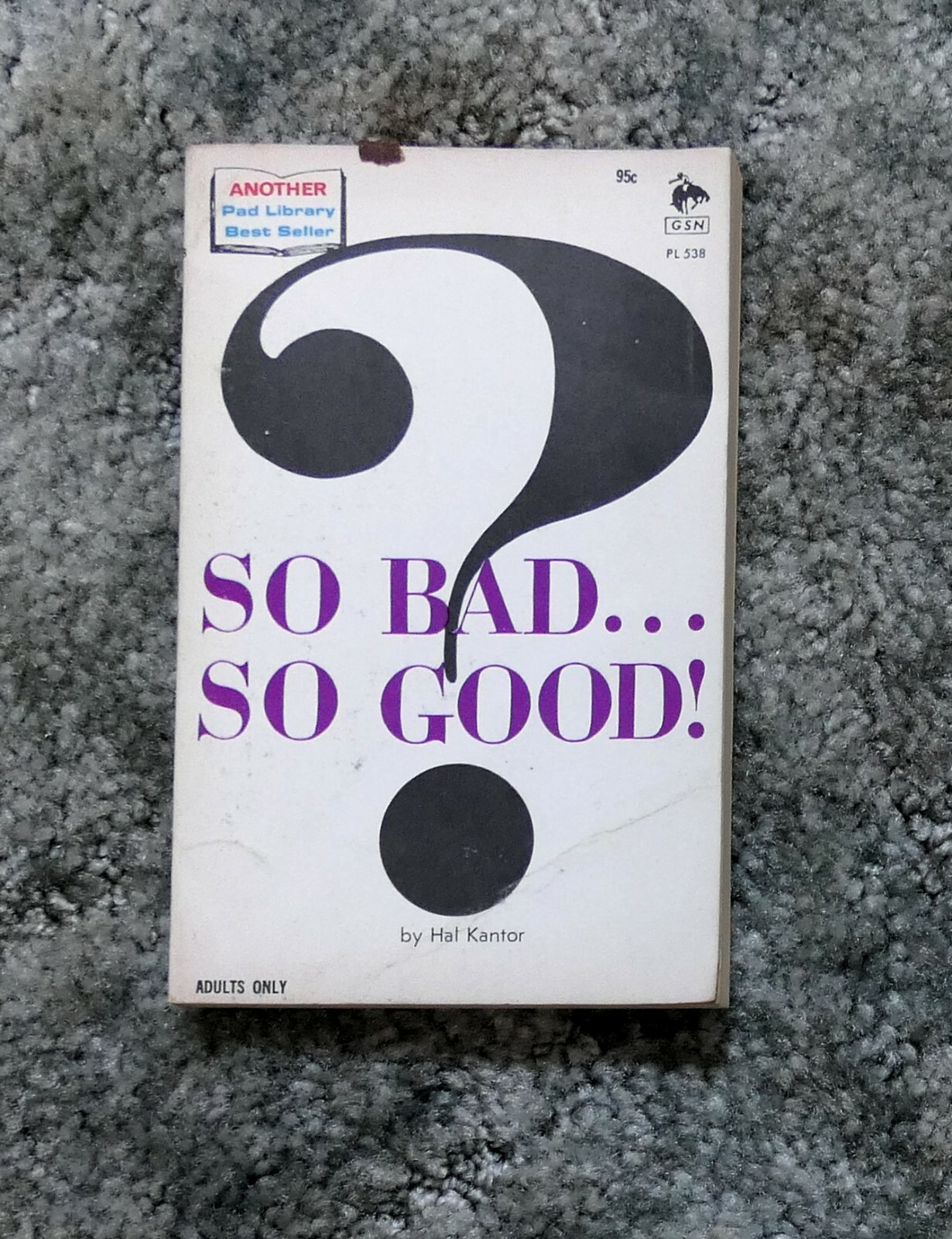 SO BAD SO GOOD HAL KANTOR VINTAGE LA CALIF EROTICA 1967