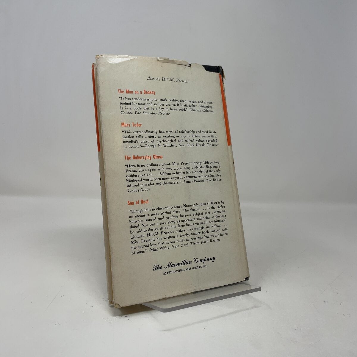 Once to Sinai by H. F. M. Prescott HC First Edition Very Good 1958