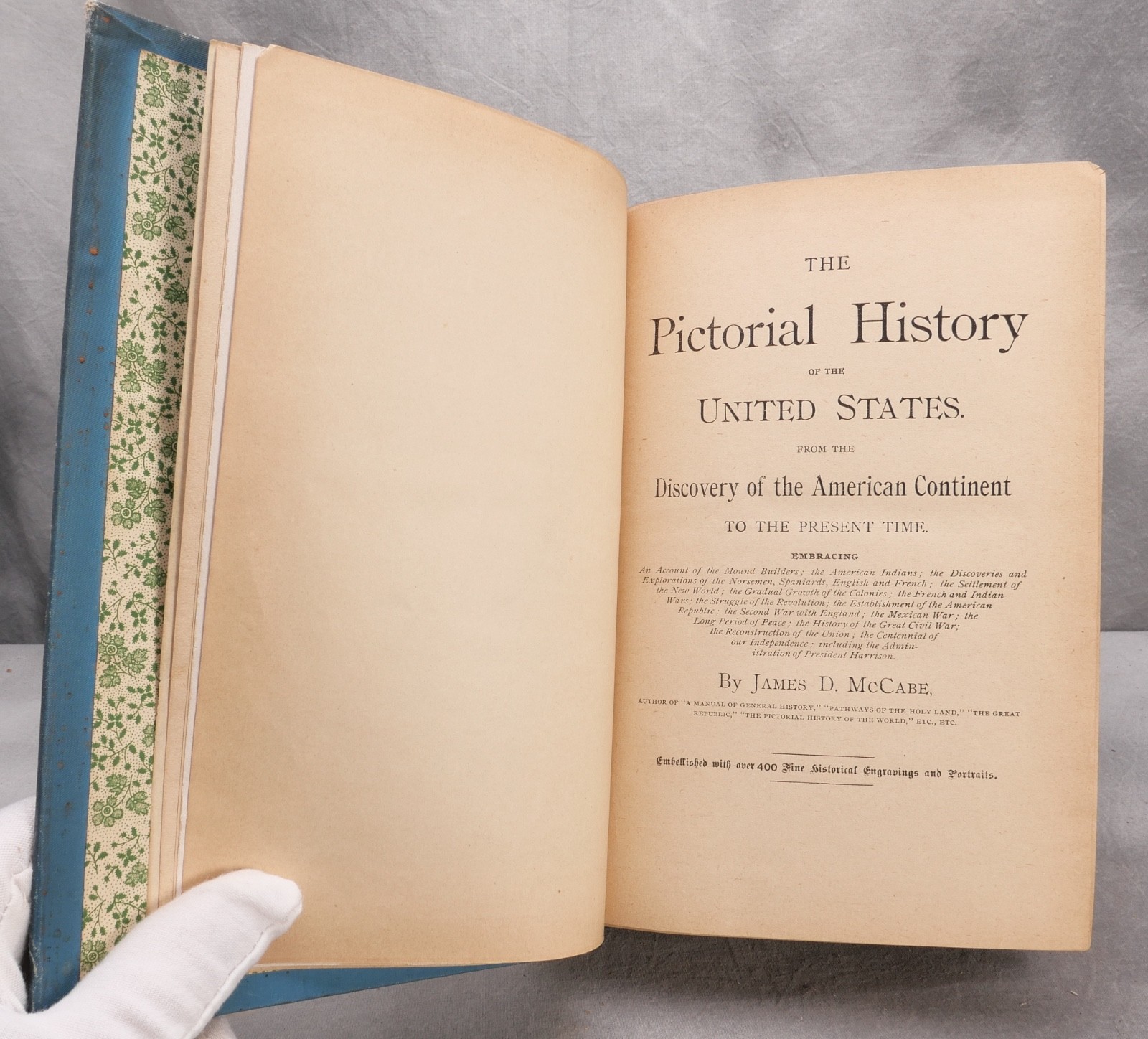 Pictorial History of the United States by James D. McCabe – 1894 – FREE US SHIP
