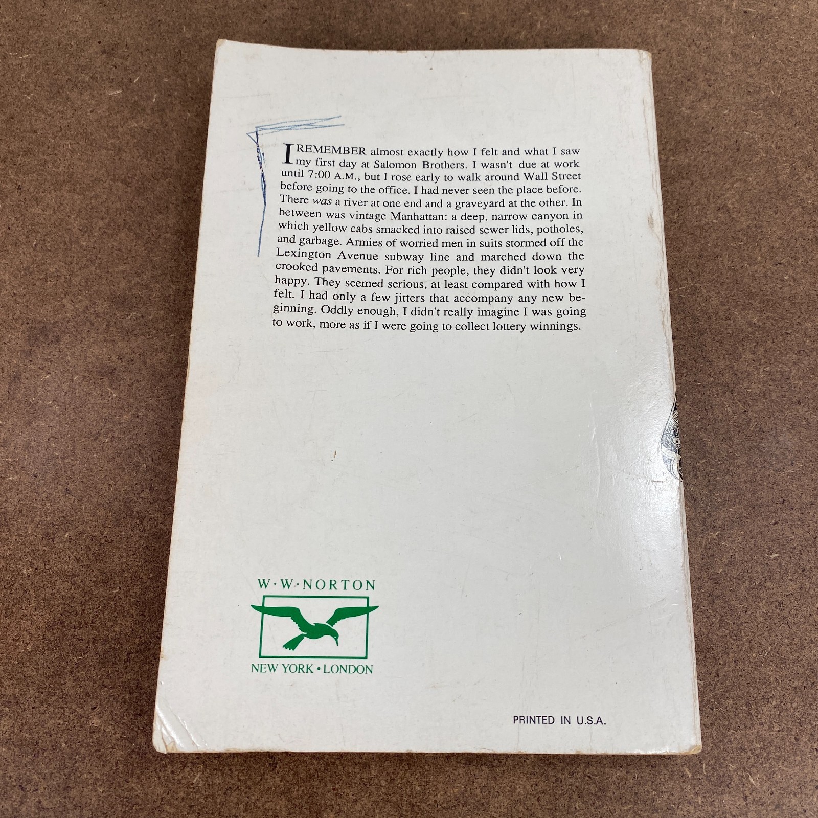 Liar’s Poker Michael Lewis Paperback Rising Through Wreckage On Wall Street 1989