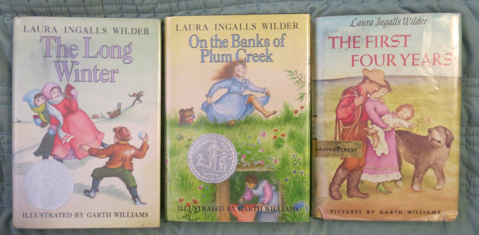 3 books by Laura Ingalls Wilder / Ex-Library 1971-1981 hardback w/ dust jacket