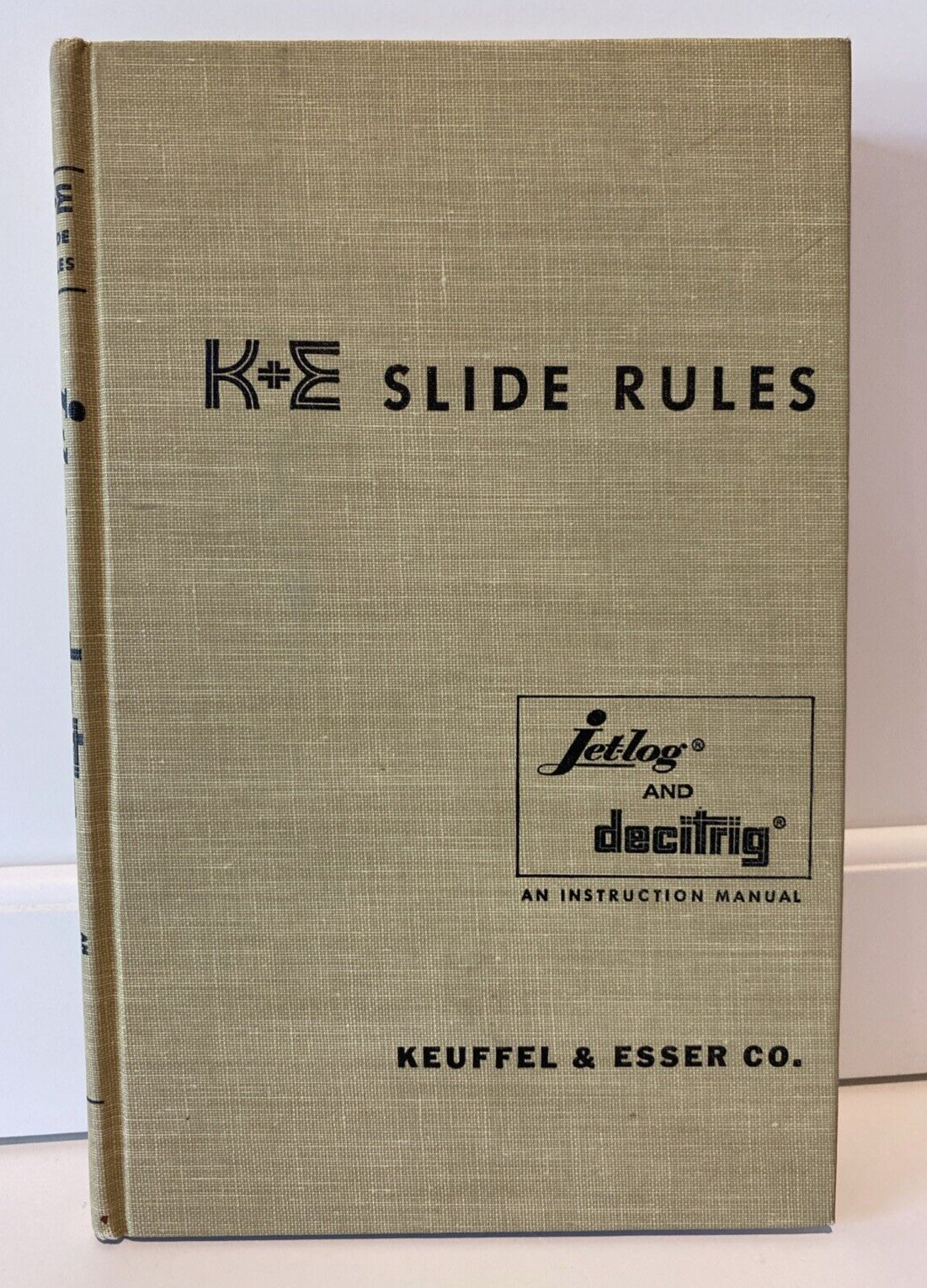 Vtg K&E Slide Rules Self Instruction Manual Keuffel & Esser JetLog Decitrig 1955