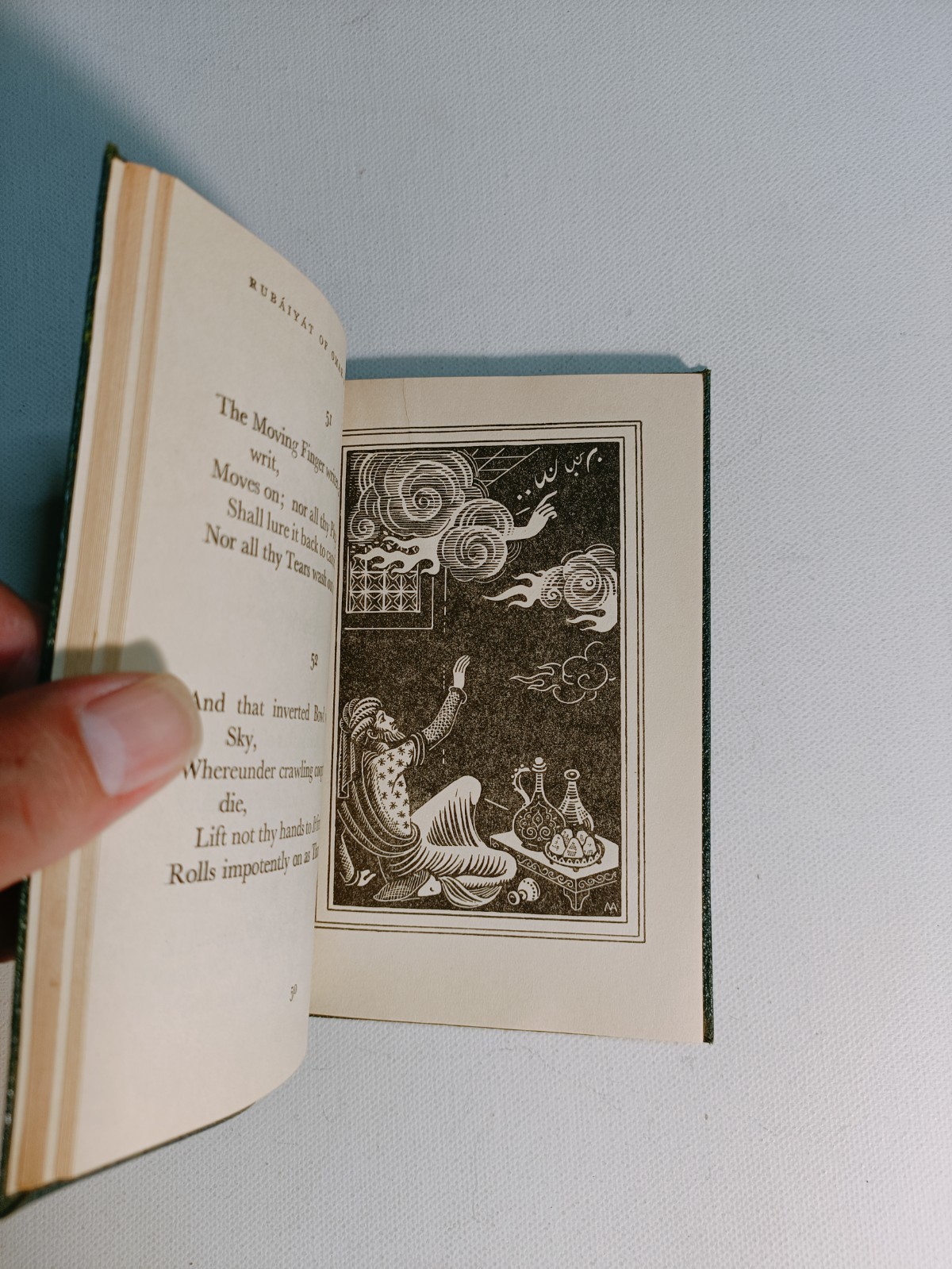 Rubaiyat of Omar Khayyam – Edward Fitzgerald + Marjorie Anderson leather Collins