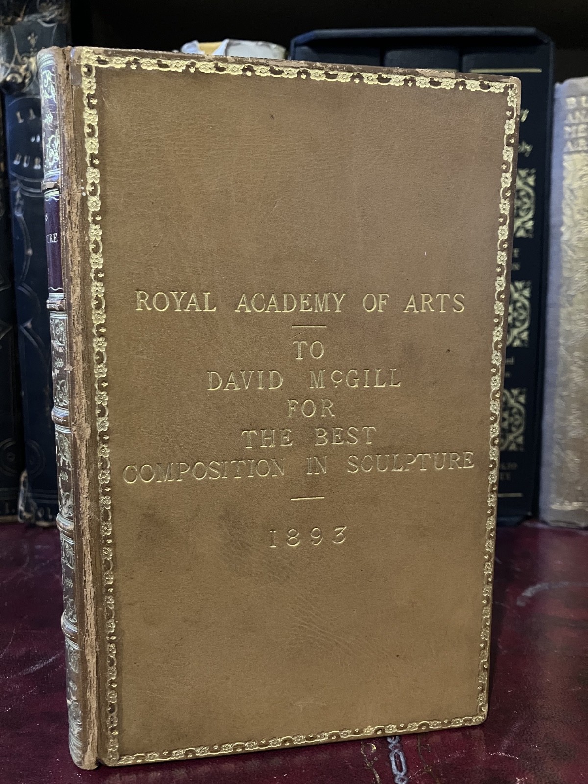 Lectures On Sculpture John Flaxman 1892 Prize Binding David McGill Royal Academy