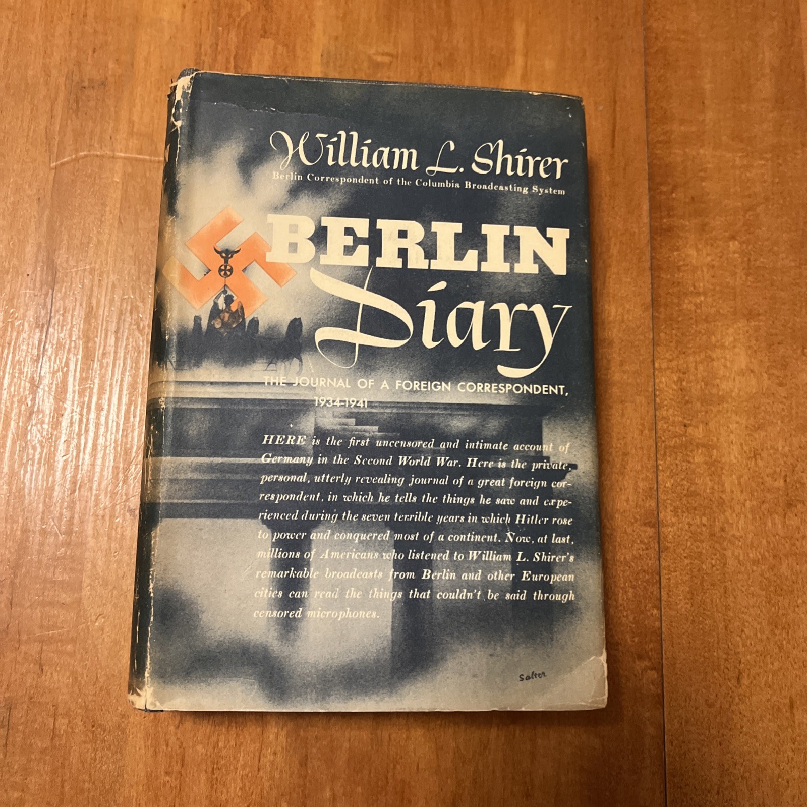 Berlin Diary 1941 1st Edition Hardcover William L Shirer WWII Journalist Memoir