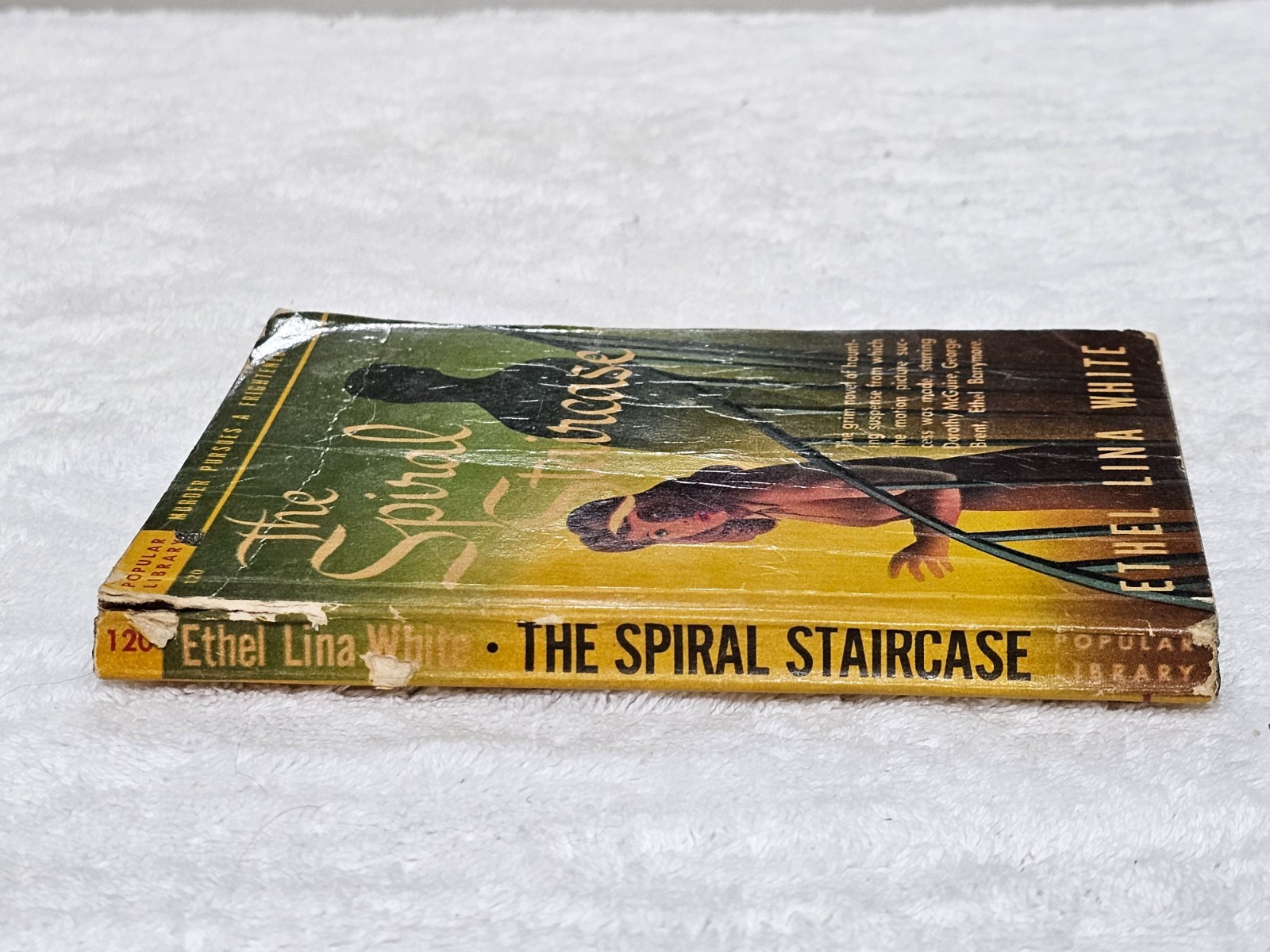 The Spiral Staircase Ethel Lina White 1946 Popular Library #120 Pulp PB VTG
