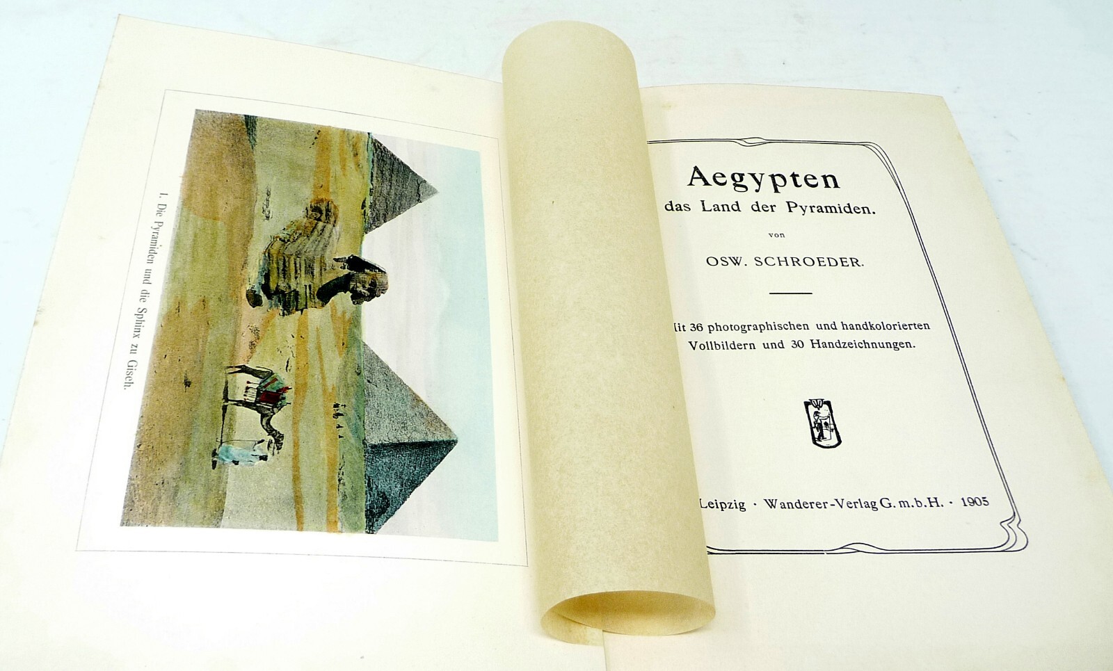 1905 Egypt History Travel Hand Colored Illustrations Cairo Luxor Aswan in German