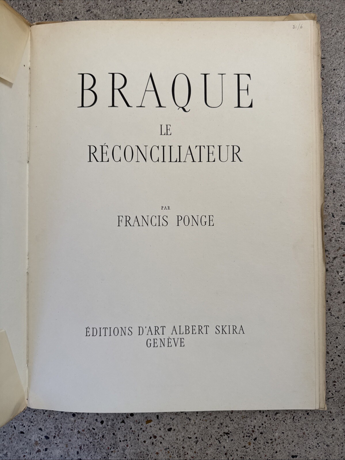 BRAQUE Le Réconciliateur 1946 Ponge w/ 14 Color Plates | French Art Portfolio