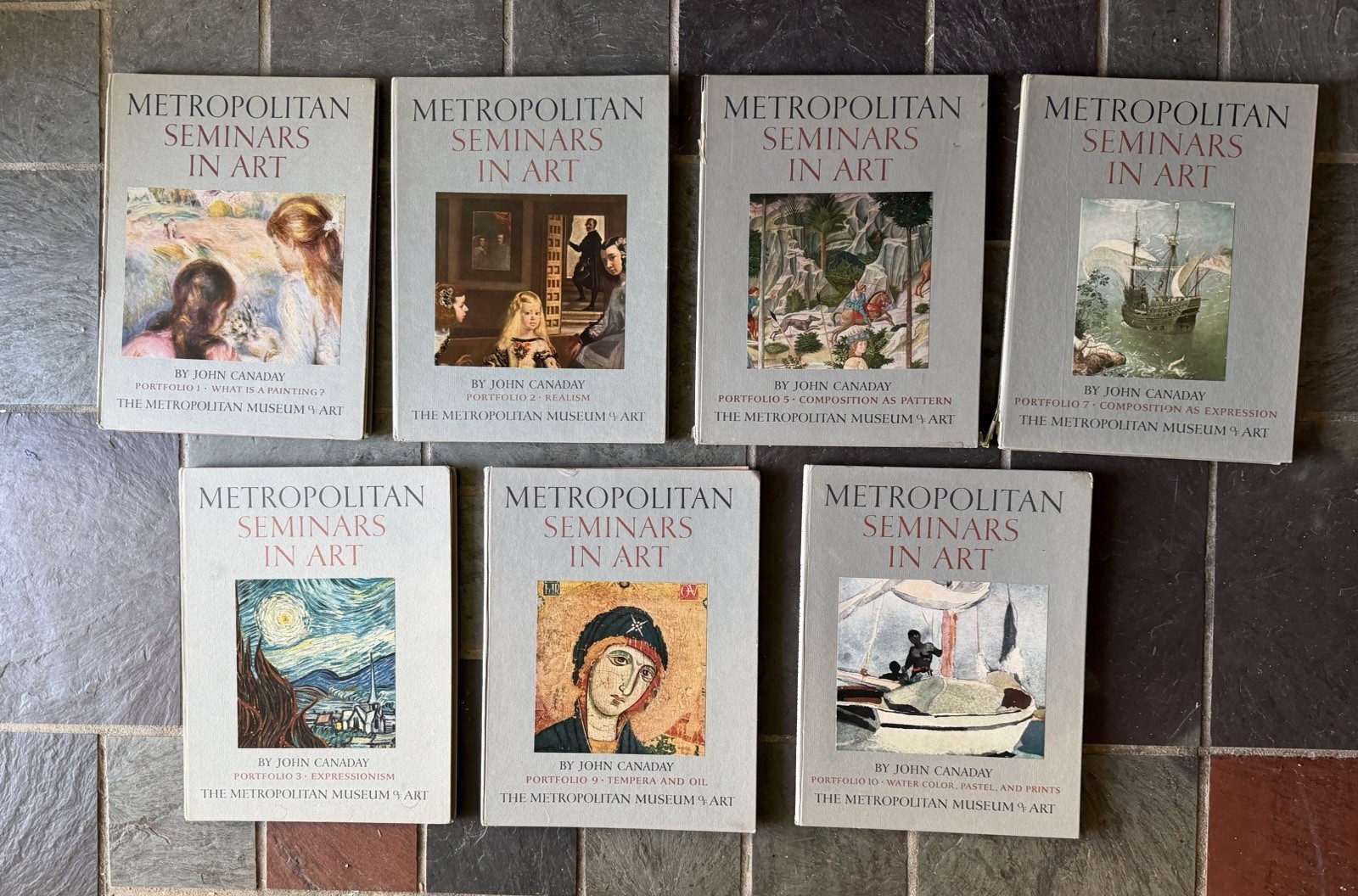 1958 „Metropolitan Seminars in Art” – Lot Of 7 Portfolios 1, 2, 3, 5, 7, 9, 11