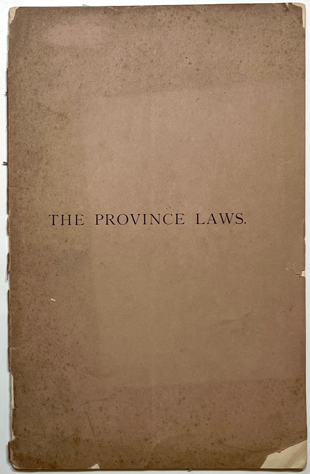 1885 PROVINCE LAWS MASSACHUSETTS COLONIAL STATUTE LEGAL ESSAY HUNTON 1ST ED RARE