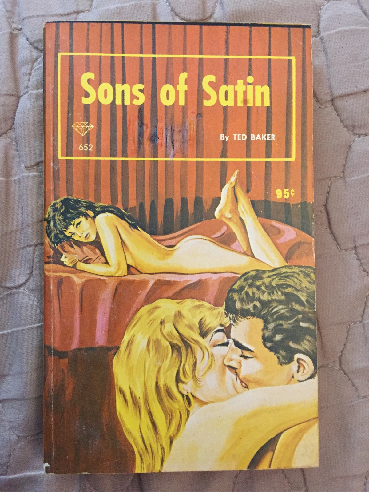 Biker Gang Sleaze Vintage Pb gga, Sins Of Satin by Baker, Topaz 652, 1968, VG+