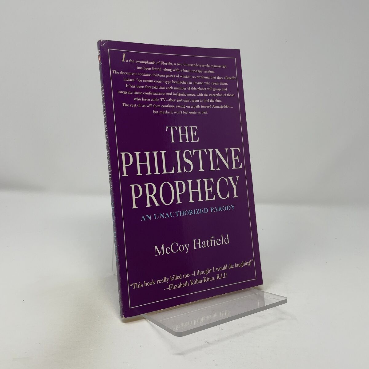 The Philistine Prophecy by McCoy Hatfield PB First Edition Like New 1994