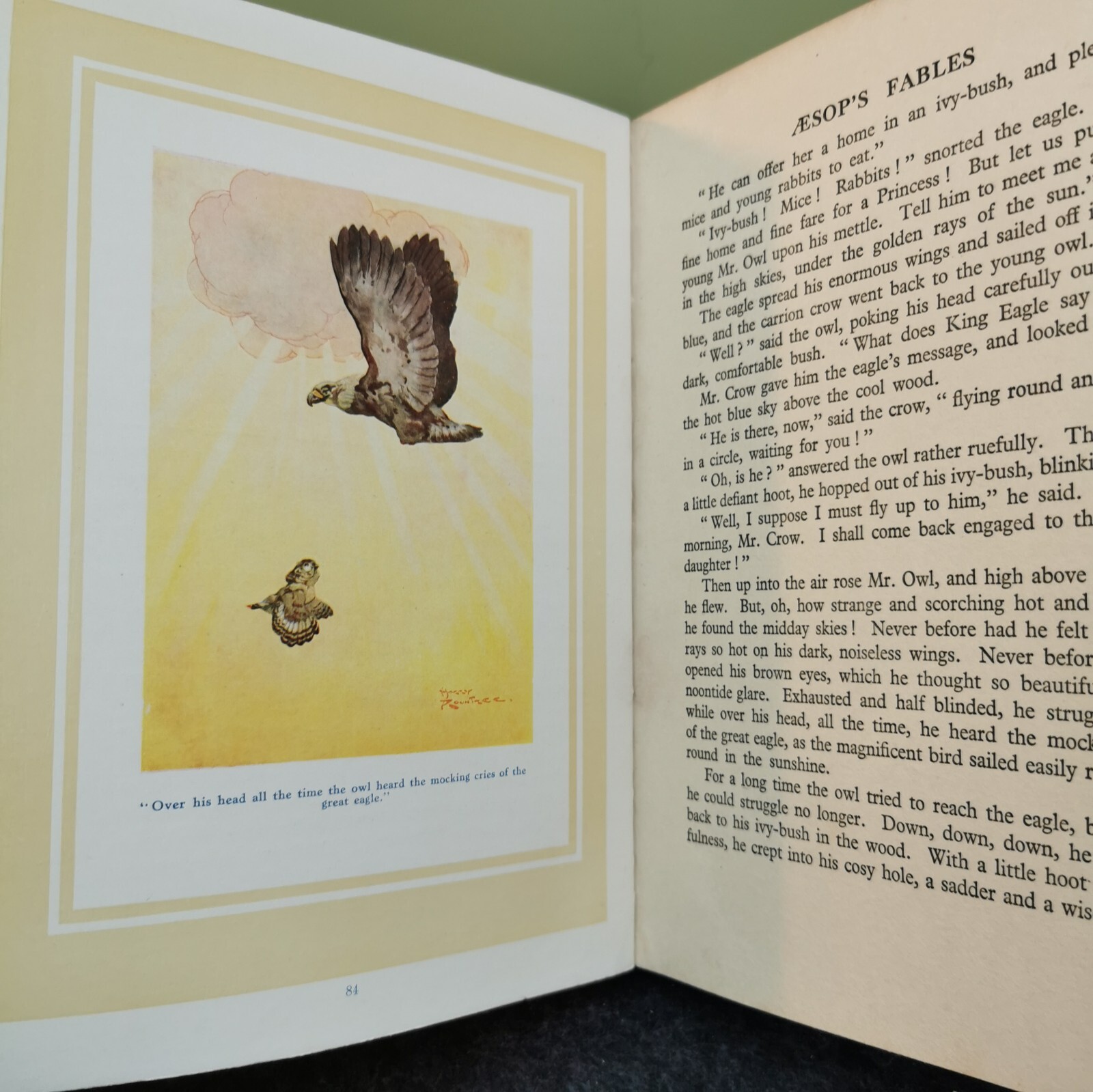 Aesop’s Fables. 24 Colour Plates by Harry Rountree. 1930 Ward Lock Hardback