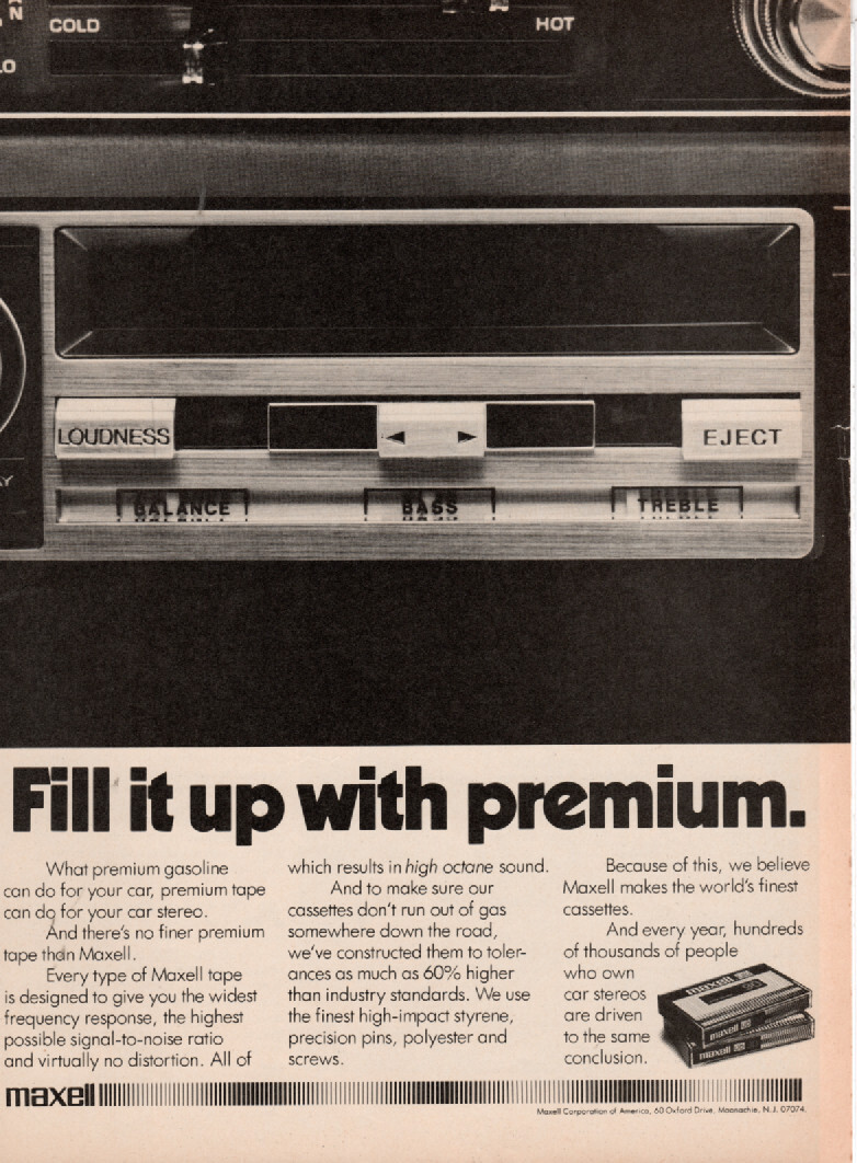 Maxell – Cassette Recording Tape – Original Magazine Ad –