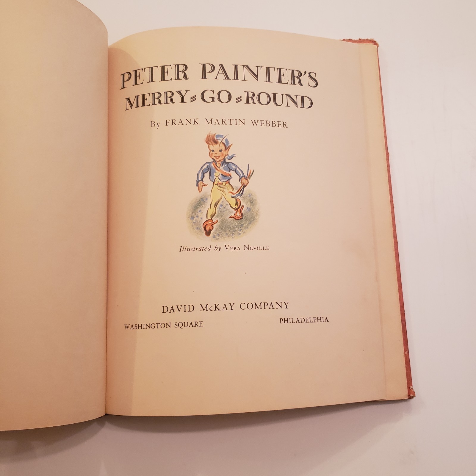 Peter Painter’s Merry-Go-Round Frank Webber Rare 1946 First Edition HC Book Elf