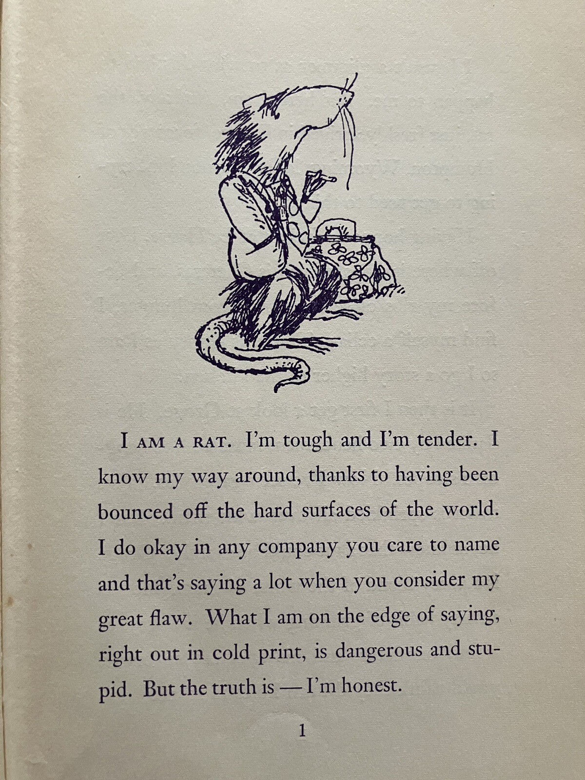 Julia Cunningham/Dear Rat/HBDJ/First Edition/1961/Walter Lorraine