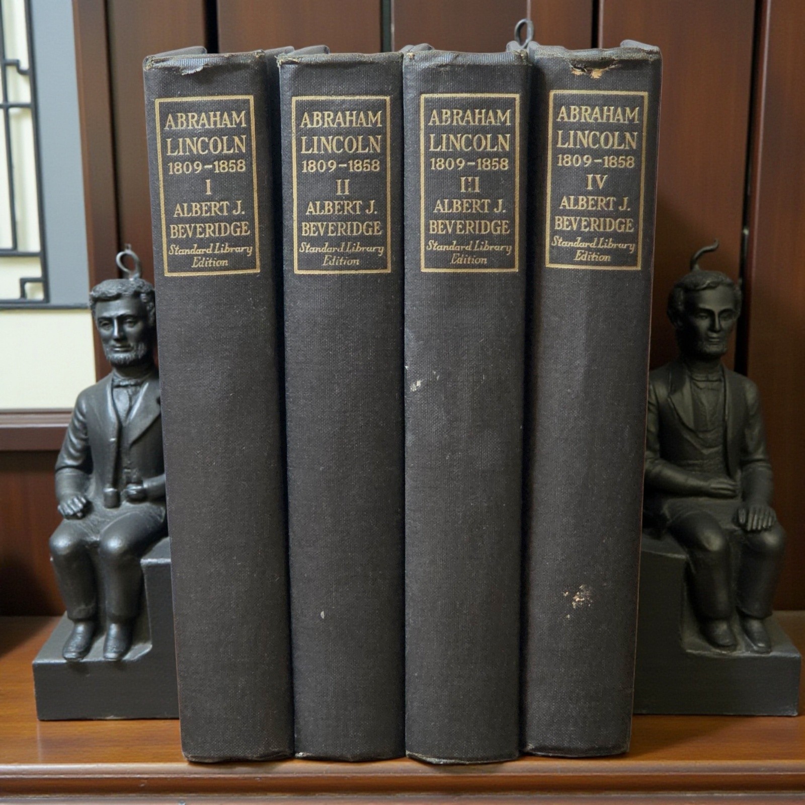 Antique Books Abraham Lincoln 1809-1858 Beveridge 4 Volume Illustrated Set