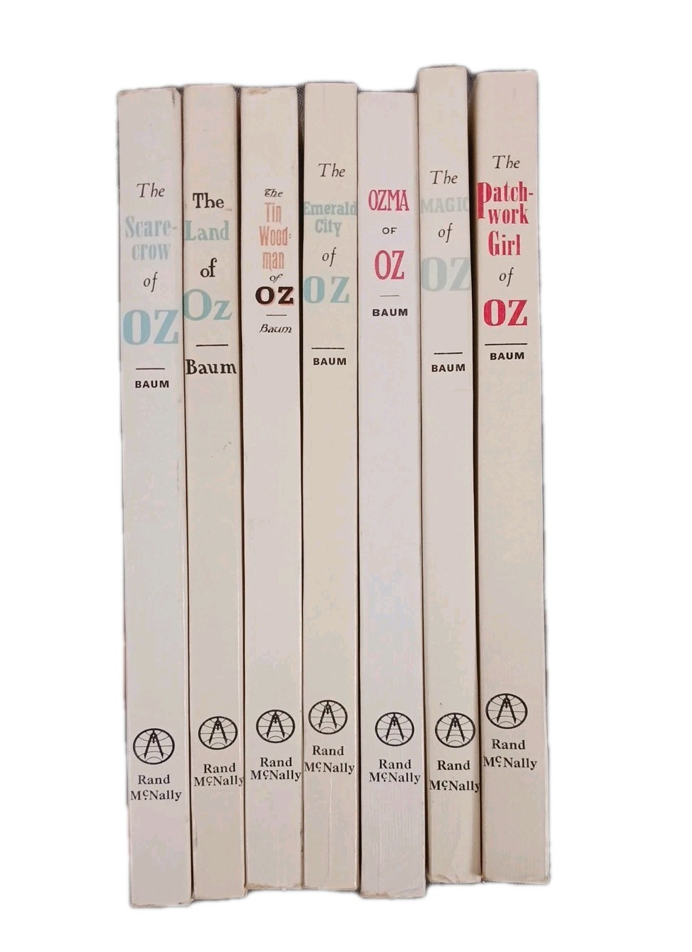 The Wizard of Oz by L Frank Baum Paperback Lot of 7 Books – Rand McNally 1970s