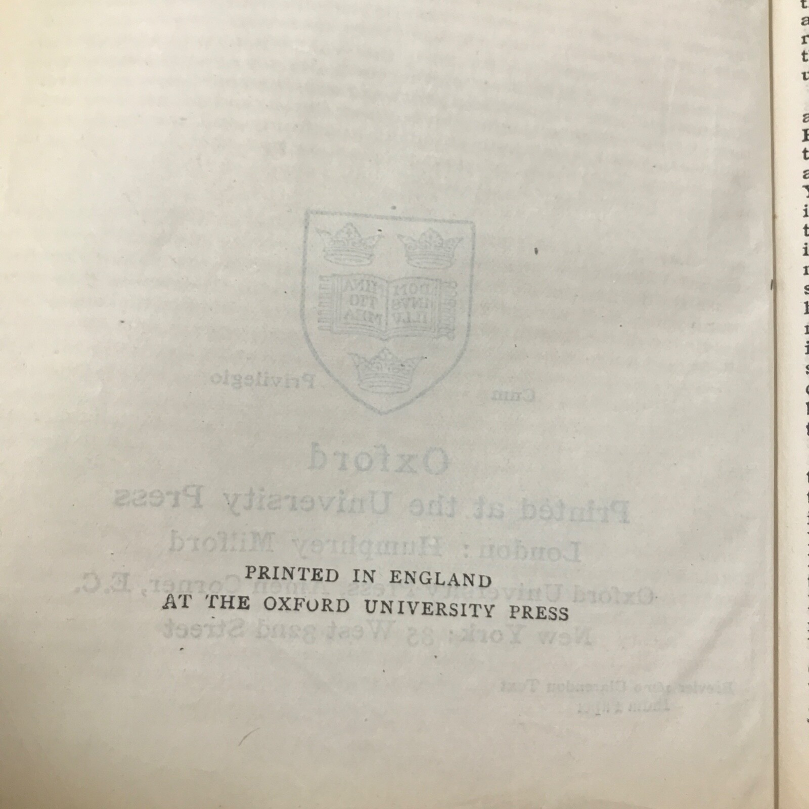 Vintage Oxford Holy Bible Oxford India Paper Printed in England Leather Bound