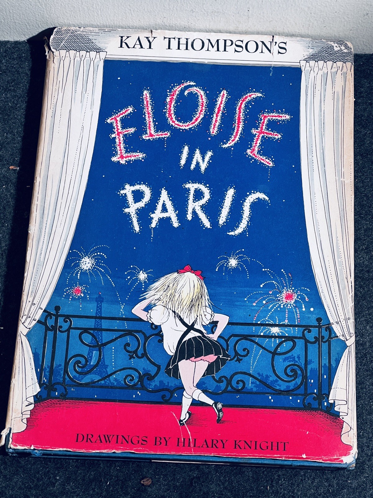 Eloise in Paris by Kay Thompson w. Hilary Knight Illus. HC/DJ 1957 4th Printing