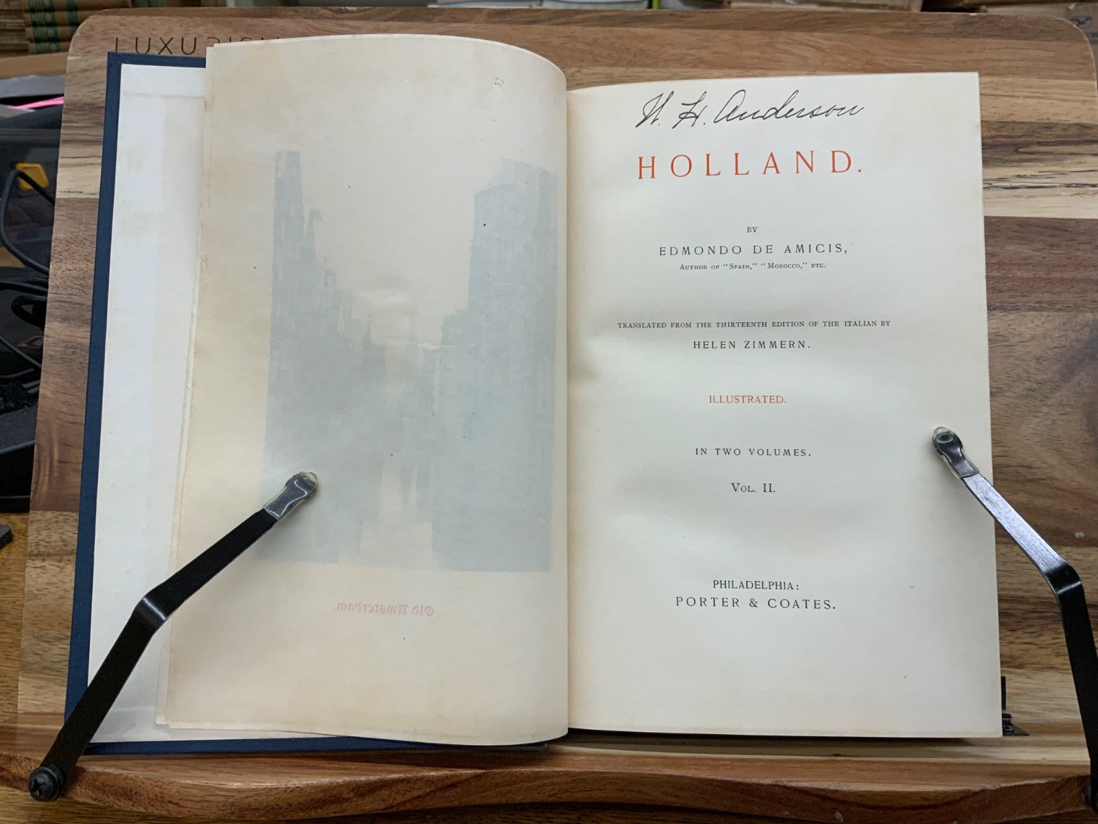 1894 Holland Edmondo de Amicis Helen Zimmern 1st Edition SLIPCASE + DUST JACKETS