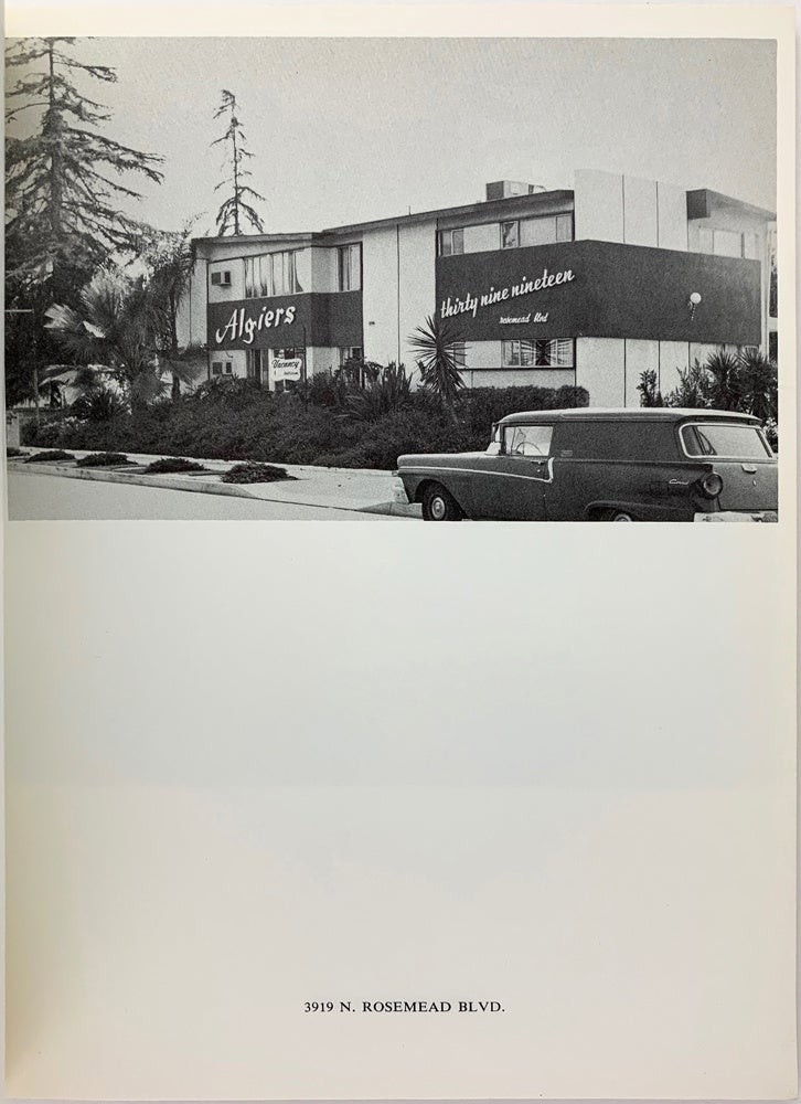 Ed RUSCHA, Edward / Some Los Angeles Apartments With Signed Letter 1st ed 1965