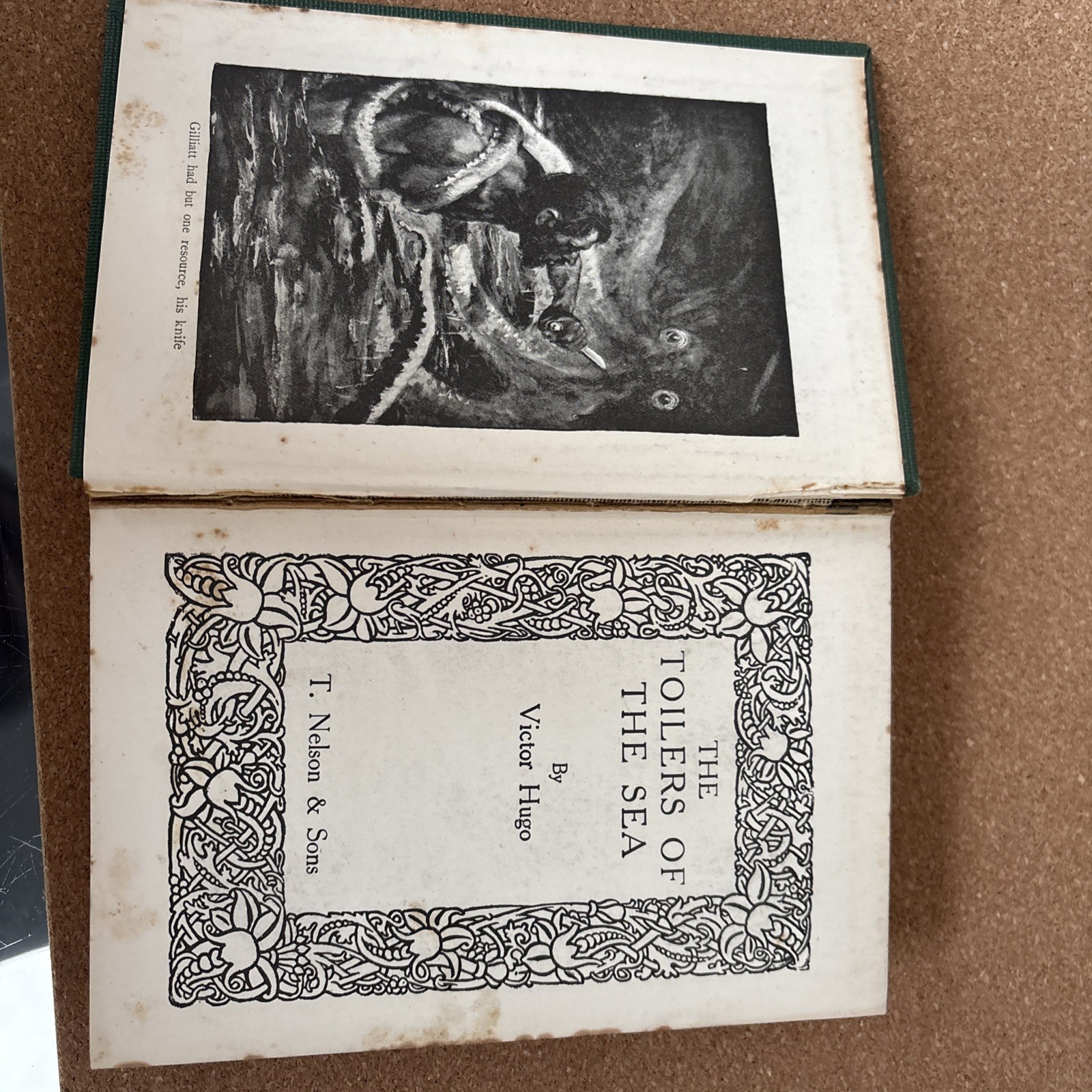 The Toilers of The Sea by Victor Hugo Book Publisher T Nelson and Sons
