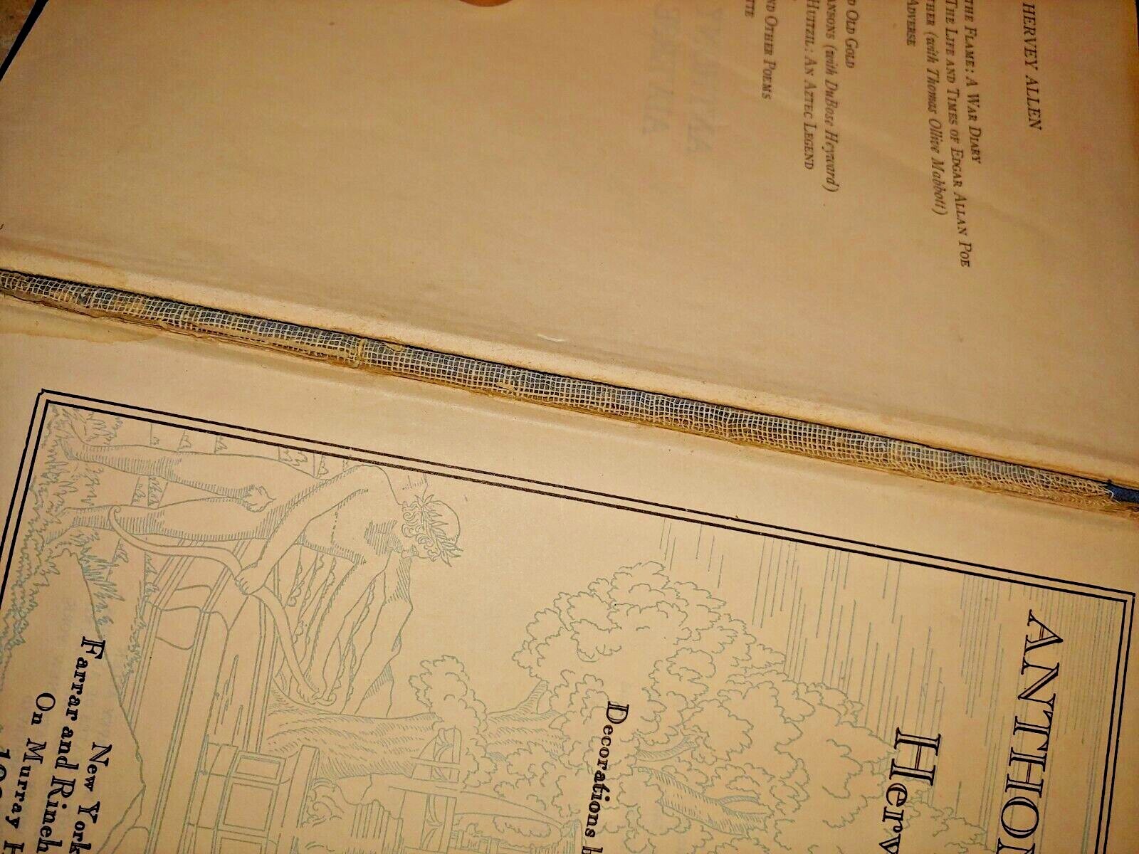 (Antique Books) Anthony Adverse by Hervey Allen 1933 character born into a noble