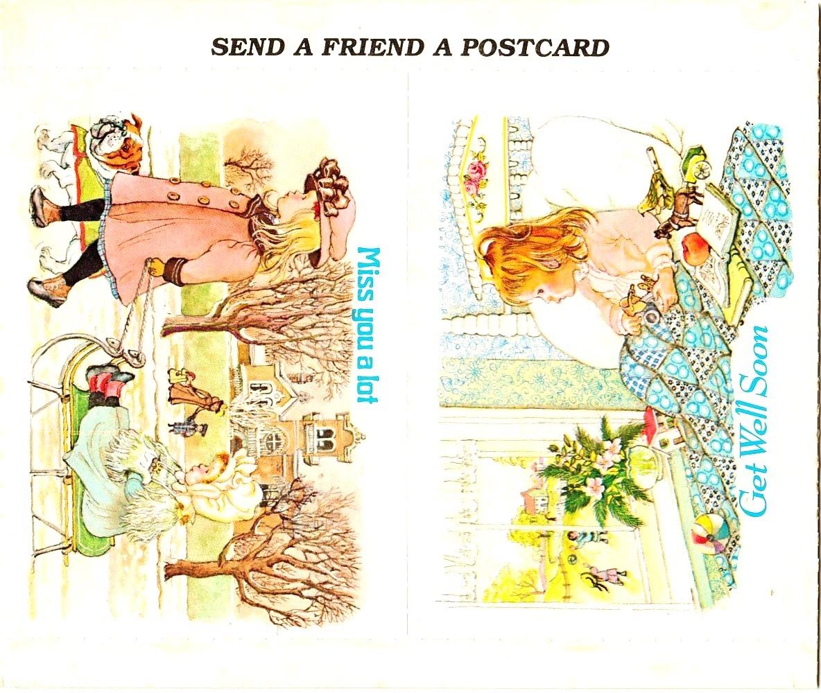 Vintage 1977 ELOISE WILKIN ~ Four Postcards and Eight Colorful Pictures