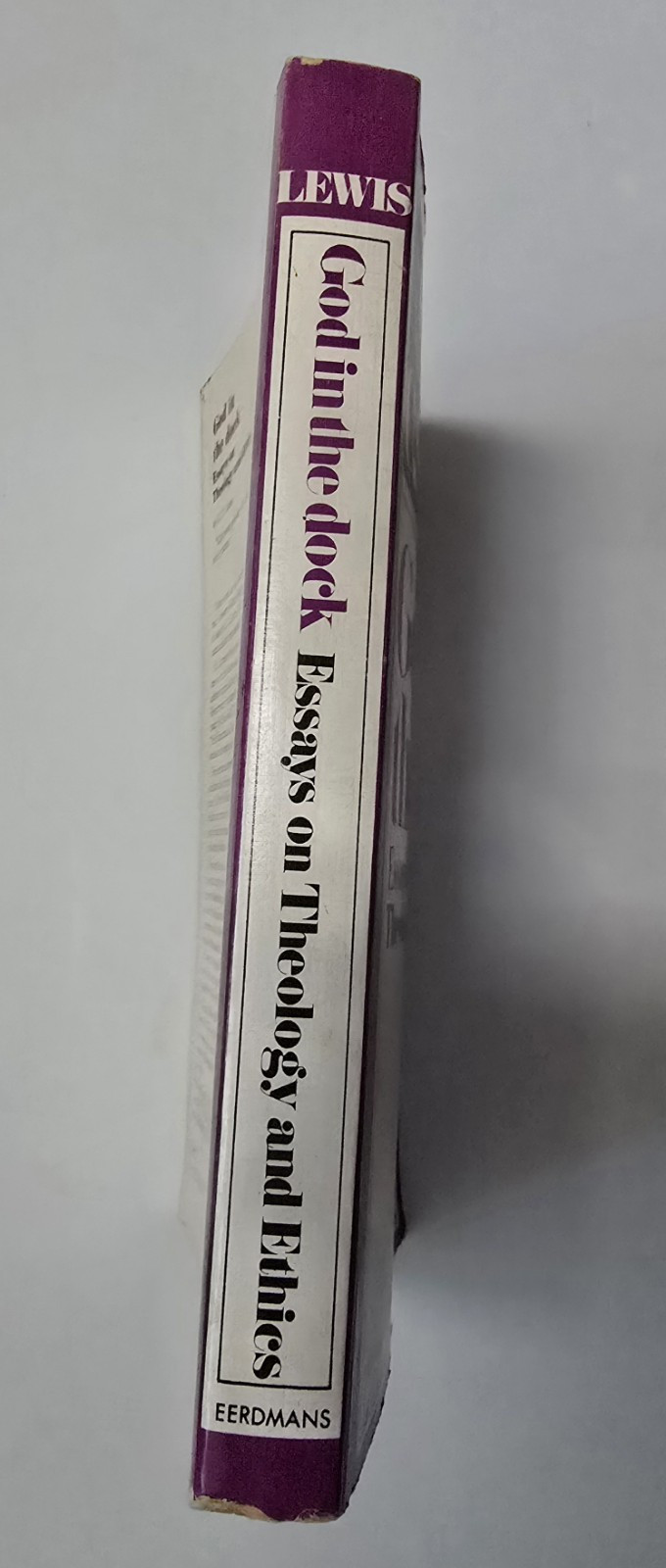 God in the Dock Essays Theology & Ethics by C. S. Lewis (1978 Reprinted)