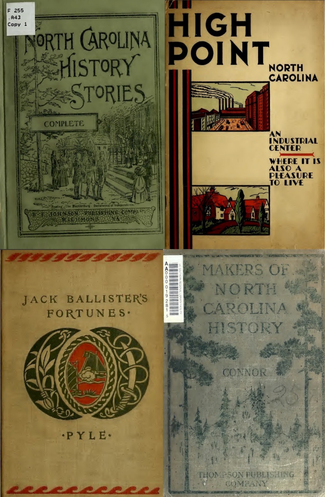 North Carolina History Genealogy Ancestry Records Vol. 1 – 107 Old Books on USB