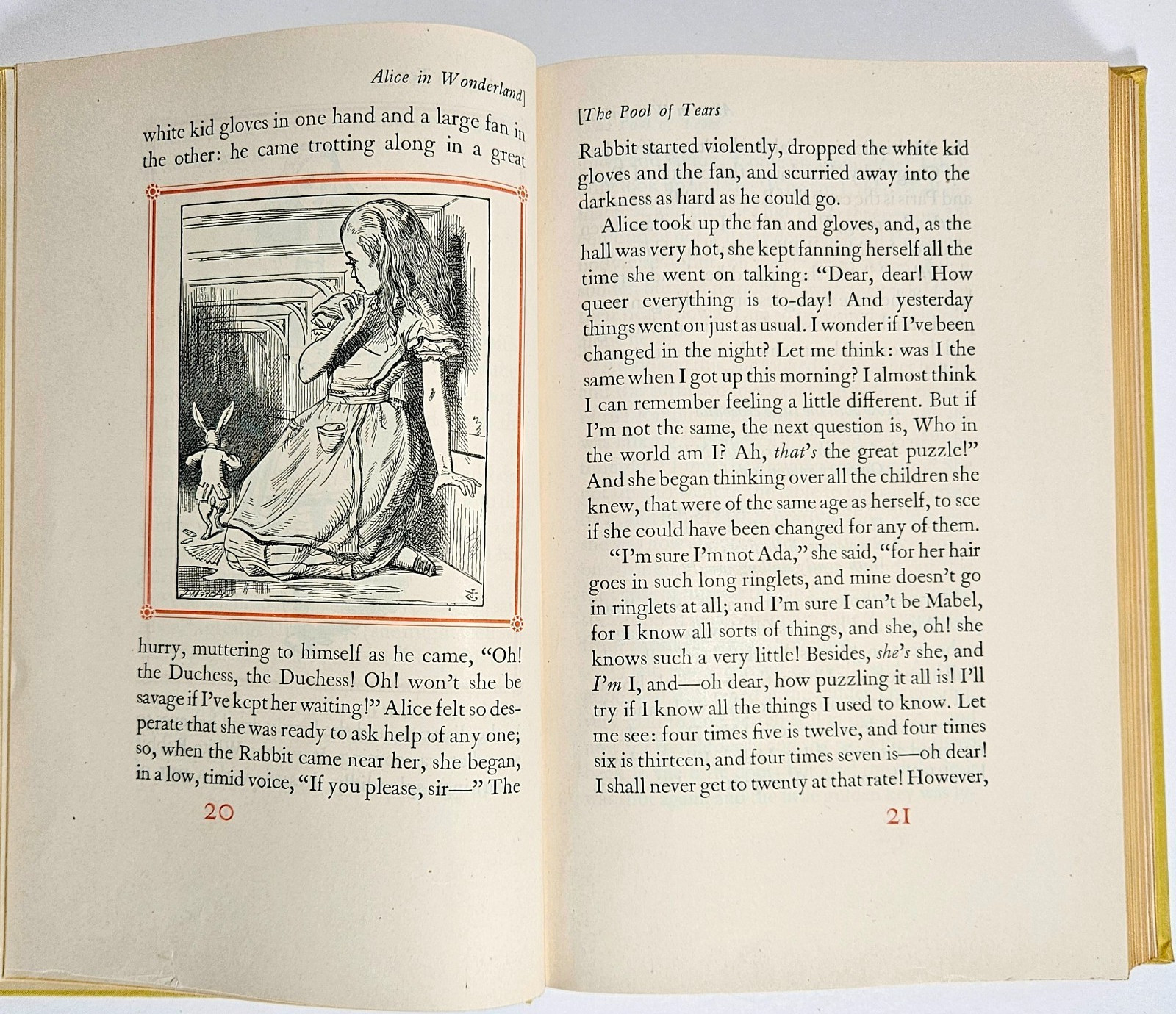 Alice’s Adventures In Wonderland & Through The Looking Glass Heritage Press 1941