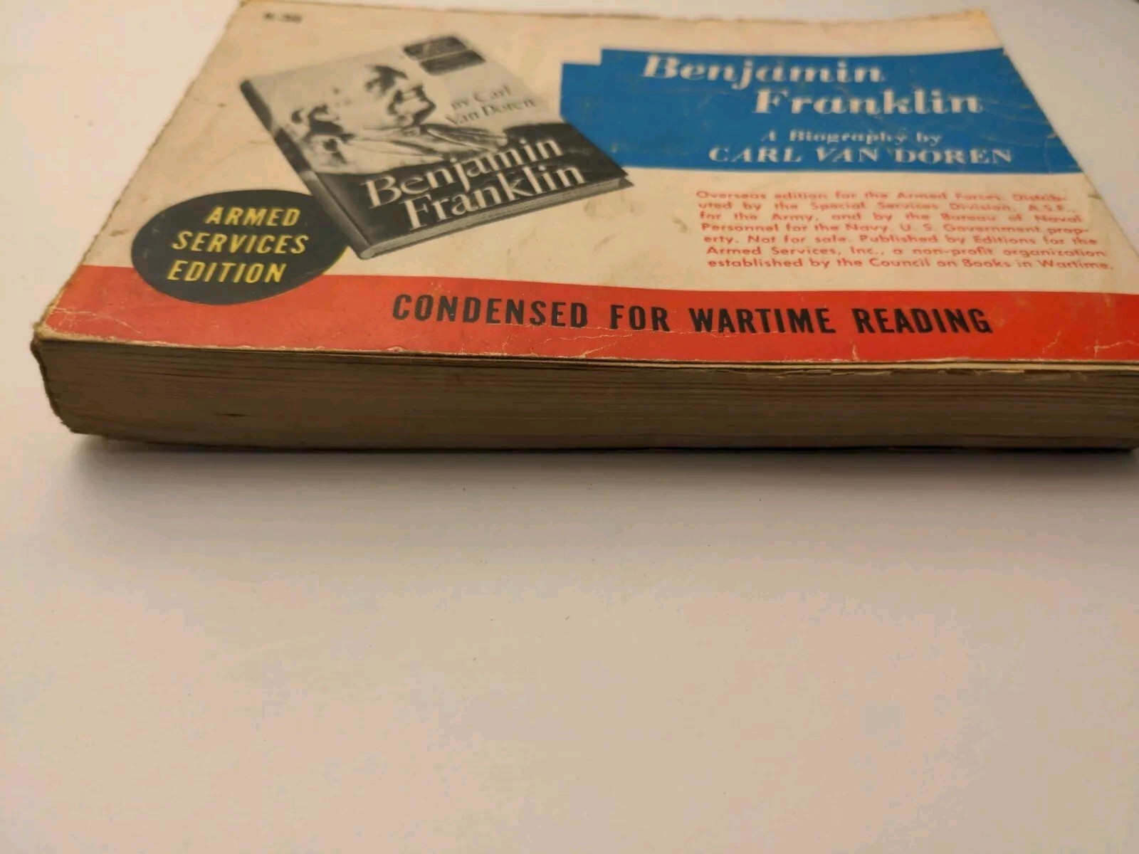 1958 Armed Services Edition In Benjamin Franklin K-30