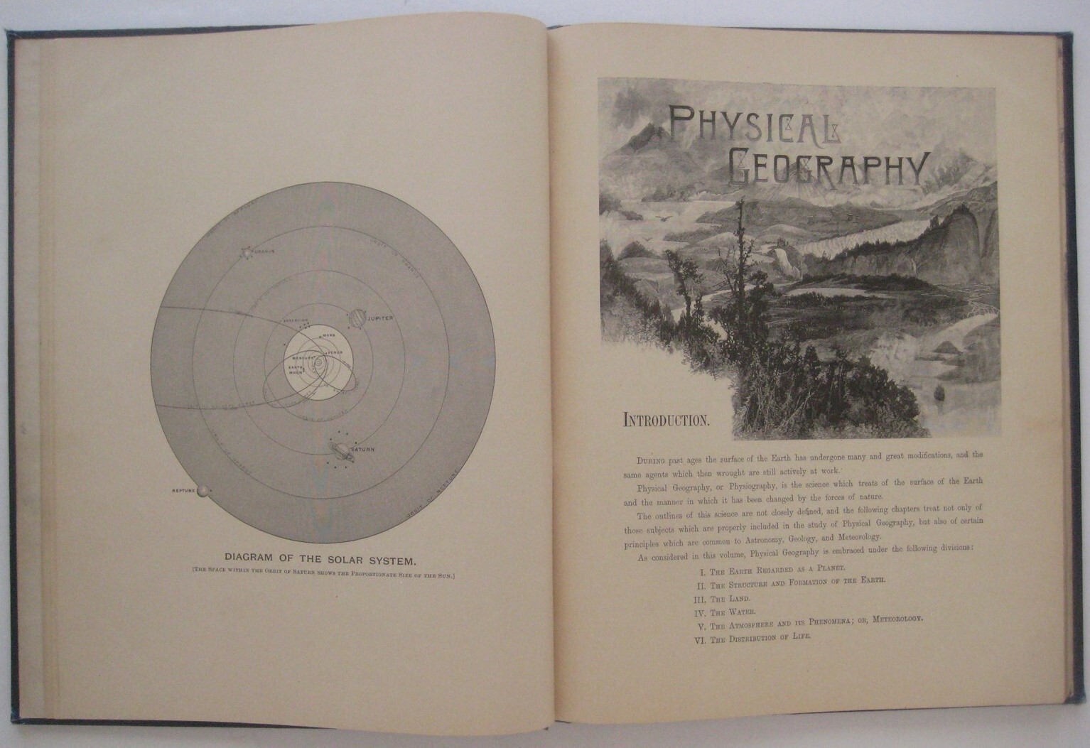 1887 BUTLER’S PHYSICAL GEOGRAPHY Jacques Redway Color Maps Engravings Diagrams