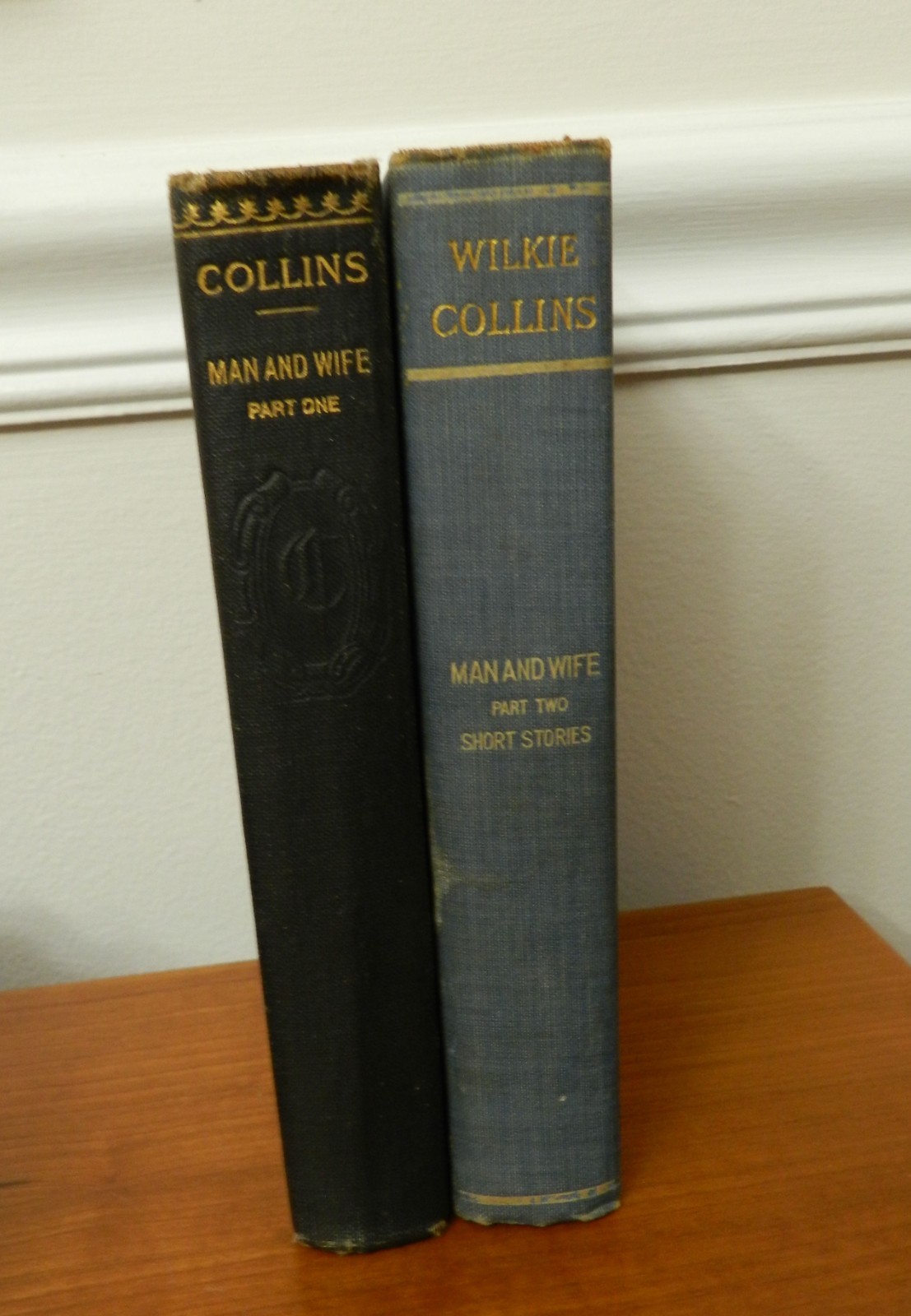 1900ca, 2 Vol, Man & Wife by Wilkie Collins, HB Non-Uniform from „Works“, G
