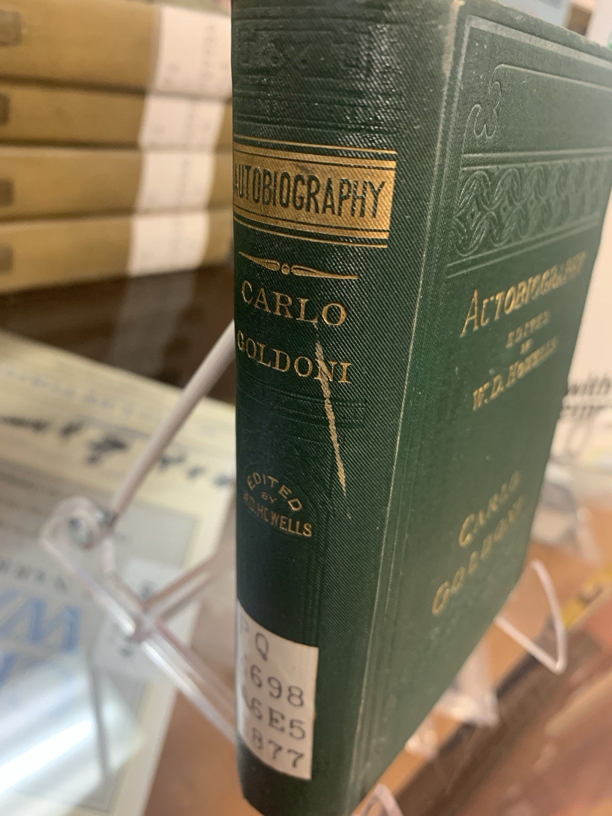 CARLO GOLDONI AUTOBIOGRAPHY – 1877 – Nice Rare